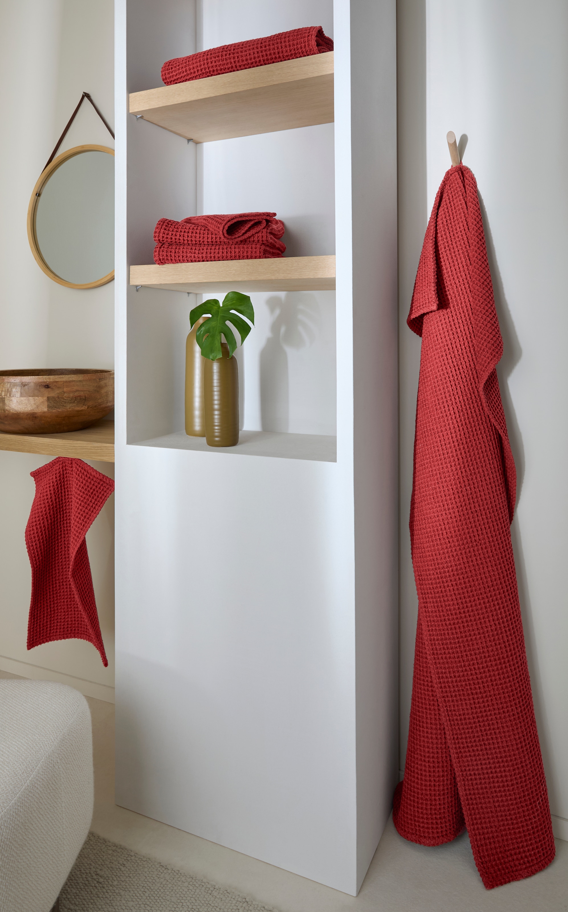 LeGer Home by Lena Gercke Handtuch Set »Tabina, Duschtücher, Handtücher, Gästetücher, Premium 500 gr/m²« Set 6 Waffelpiqué Premium Handtücher, 100% Baumwolle, weich, 5 Jahre Garantie