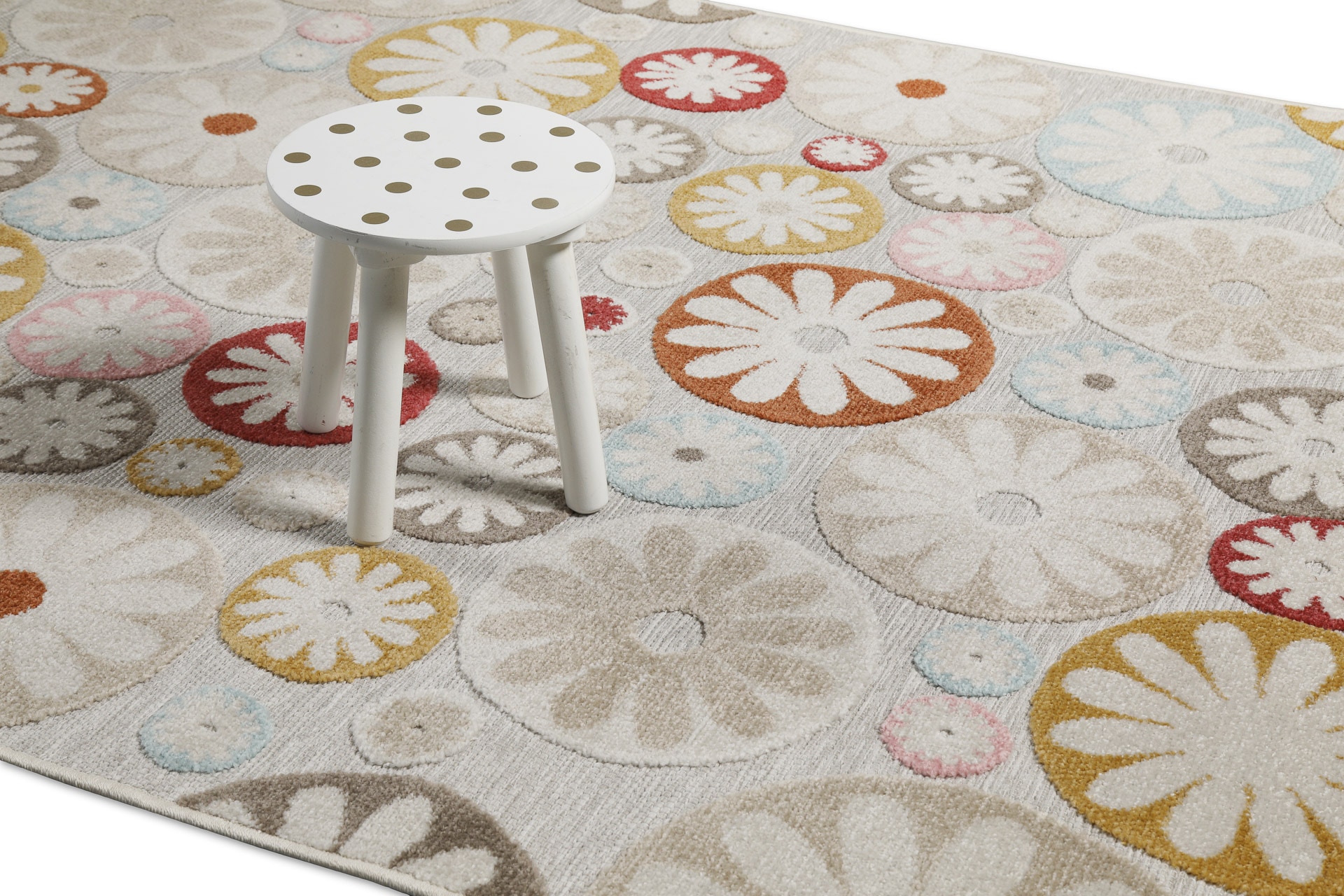 Wecon home Outdoorteppich »Flowerdrops«, rechteckig, 5 mm Höhe, Läufer, für Innen & Aussen, pflegeleicht, Hoch-Tief Effekt