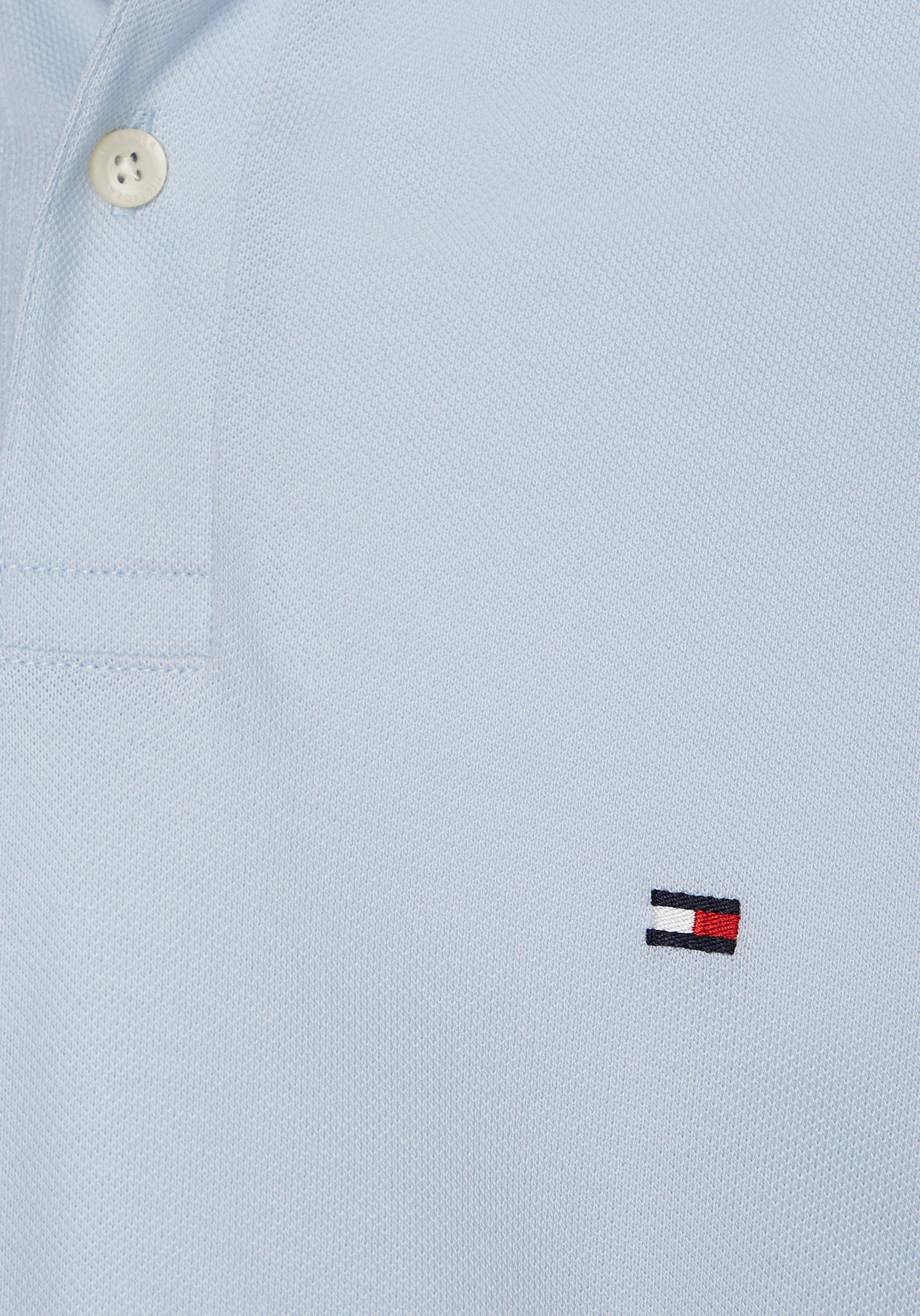 Tommy Hilfiger Poloshirt »1985 REGULAR POLO mit Kontraststreifen und Knopfleiste«, unifarben, sportlich, regular fit, Baumwollmix, Polokragen