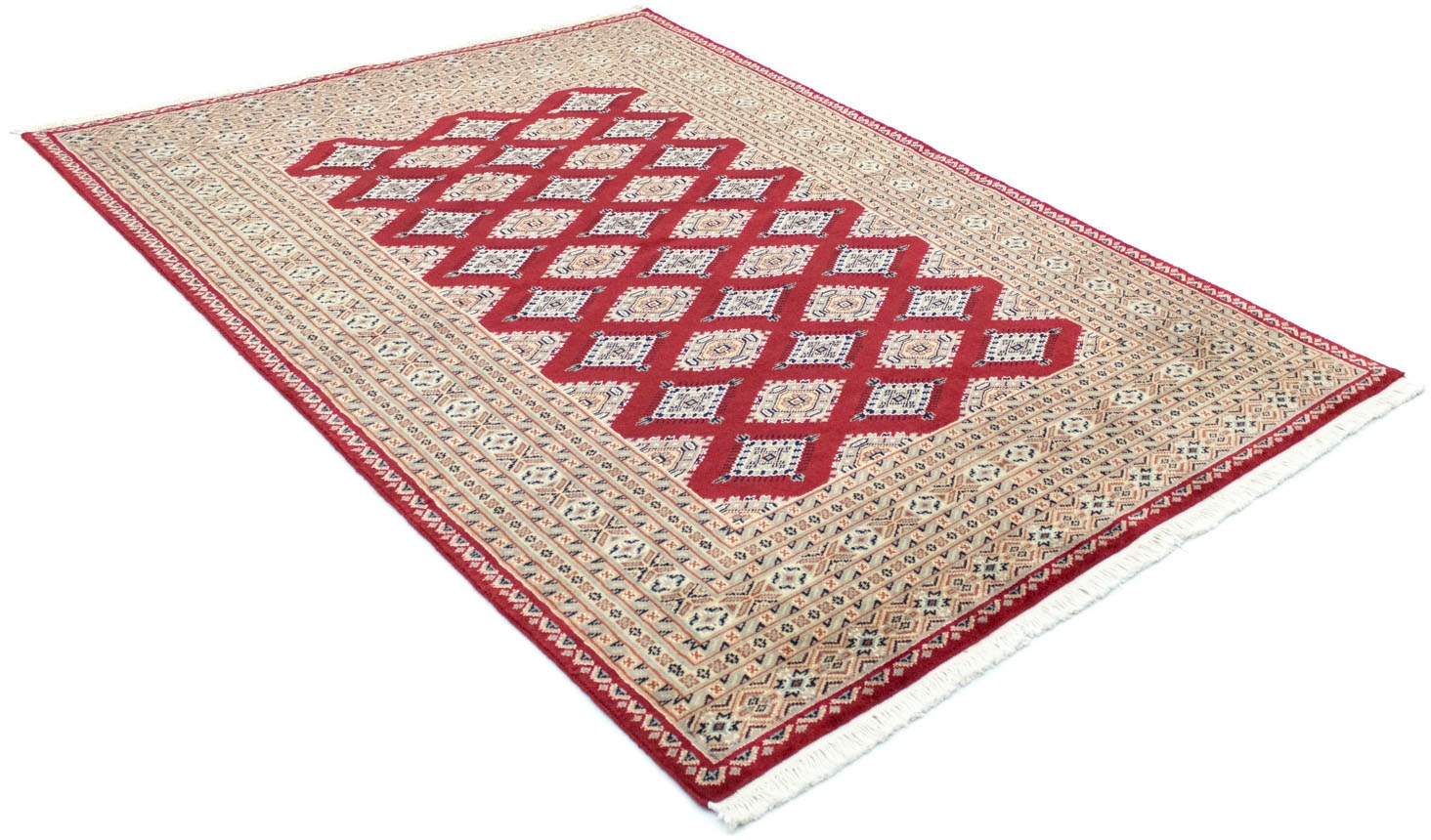 morgenland Teppich »Buchara Teppich handgeknüpft rot«, rechteckig