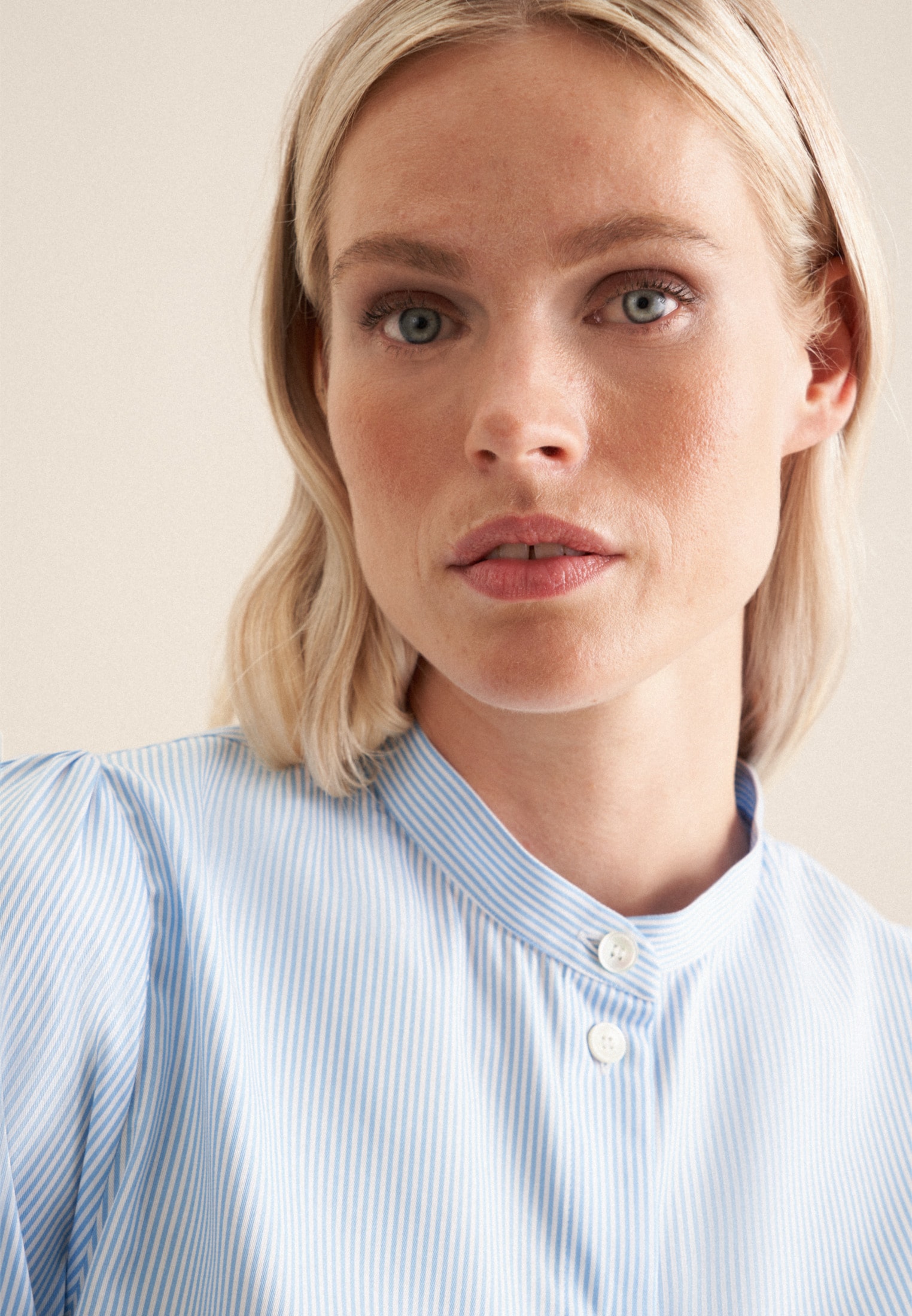 seidensticker Blouse classique »Schwarze Rose« 1/1 Kragen Streifen