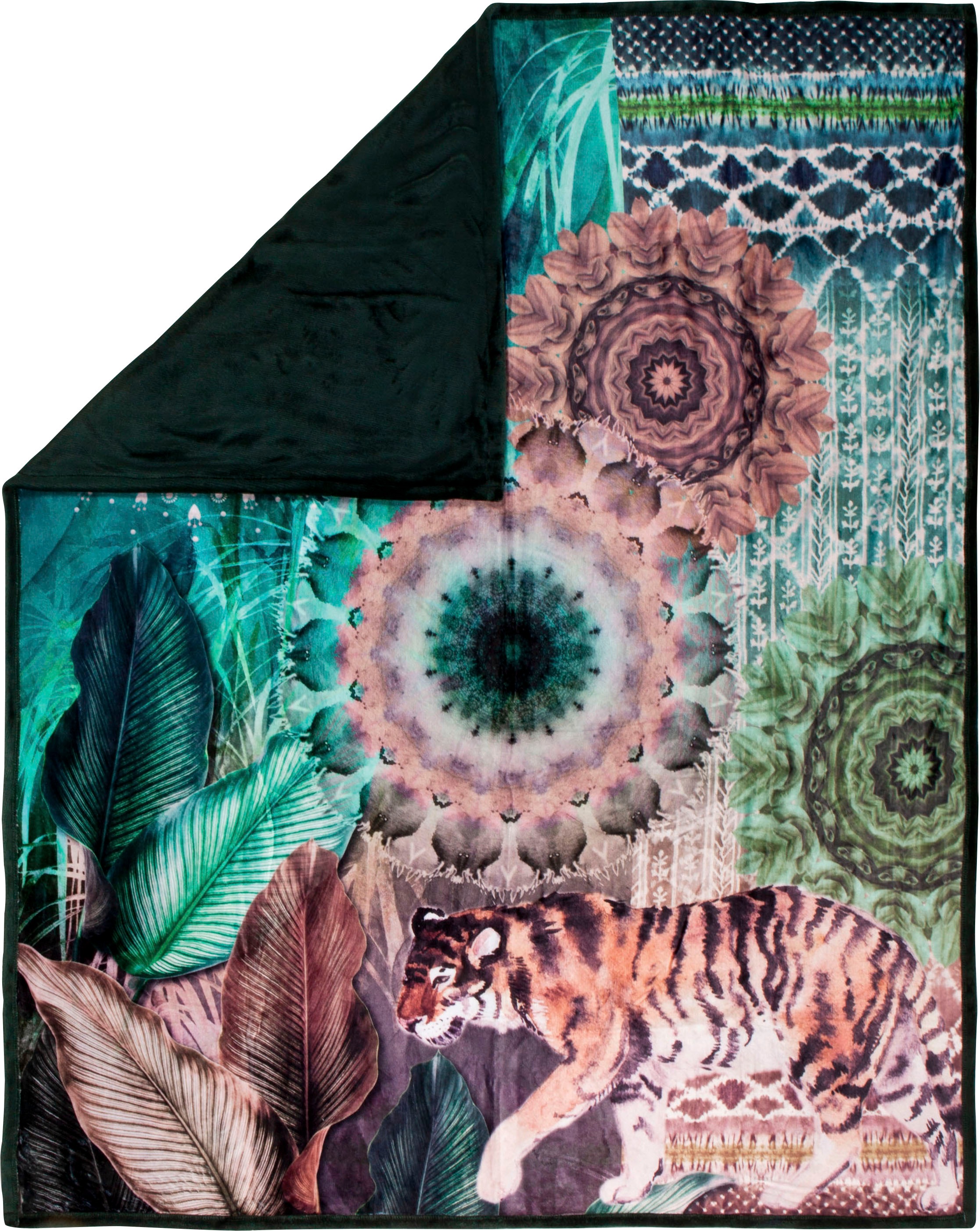 Image of hip Plaid »Yukon«, mit Mandala und Tiger, Kuscheldecke bei Ackermann Versand Schweiz