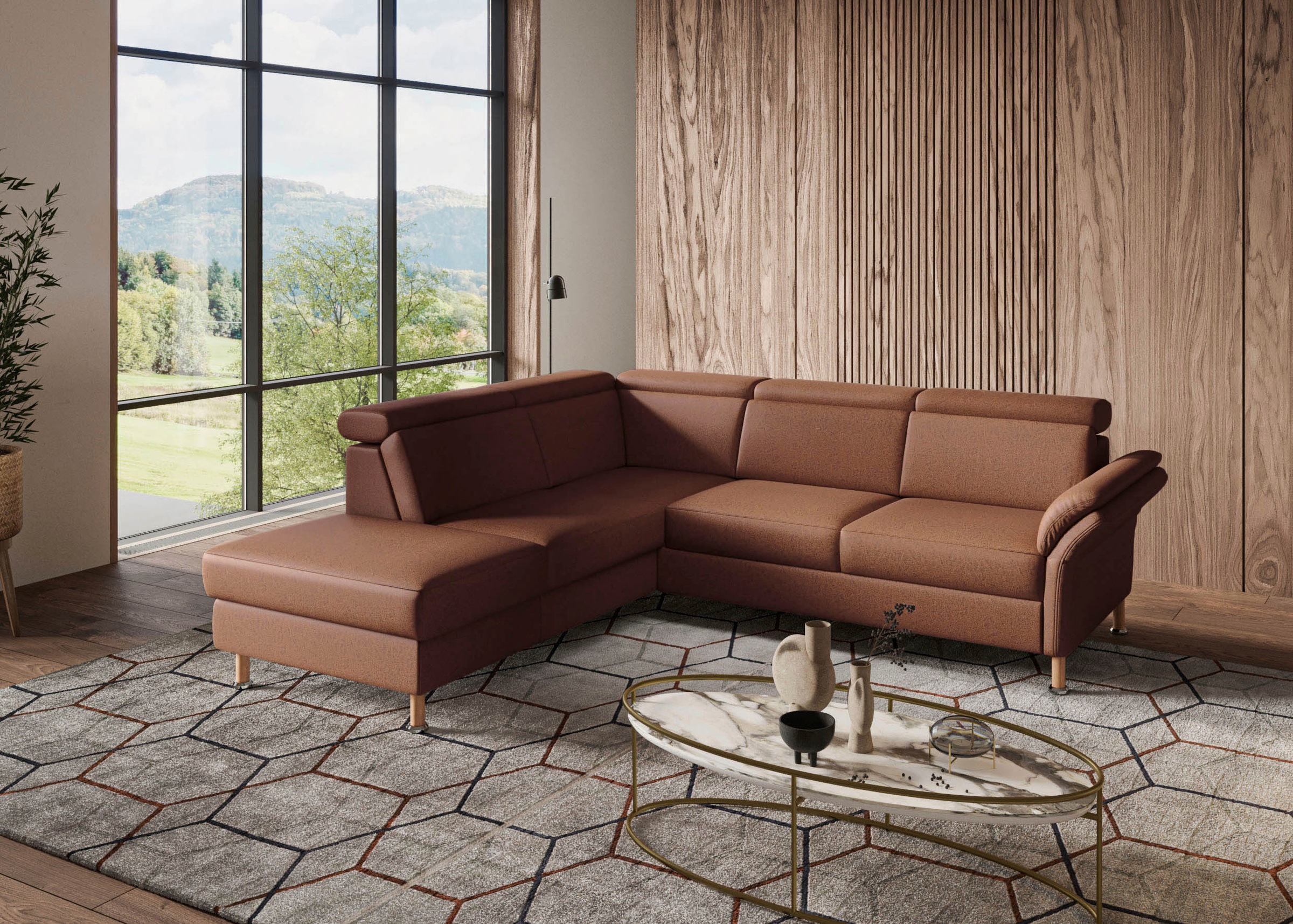 Home affaire Ecksofa »Calypso L-Form«, mit Relaxfunktion motorisch im Sofa 2,5- Sitzer