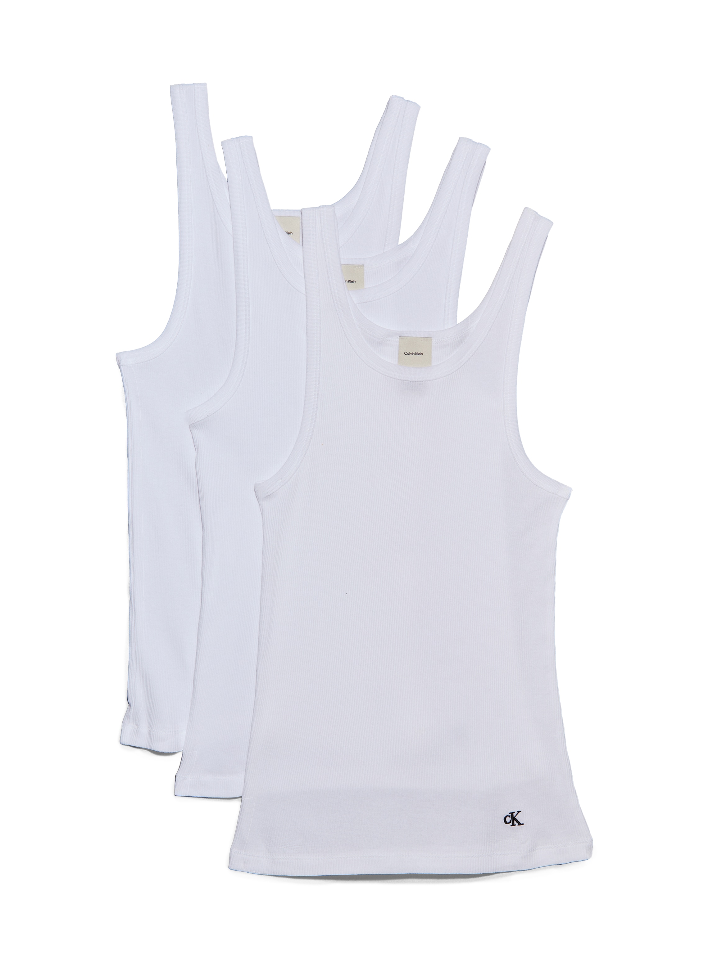 Calvin Klein Underwear Tanktop »SCOOP NECK COTTON TANK 3PK«, (Packung, 3 tlg., 3er-Pack), mit Logostickerei
