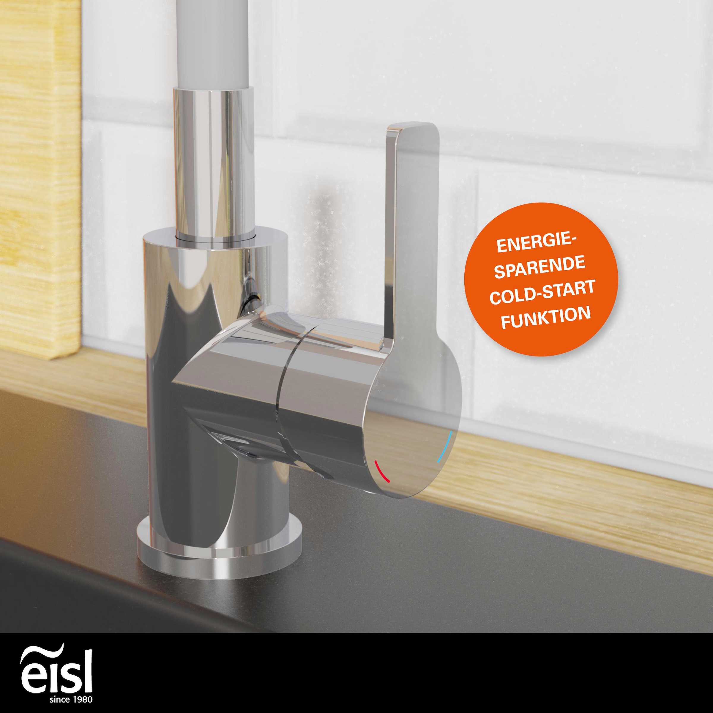 Eisl Robinet d'évier »Flexo« energiesparender Cold-Start, wassersparender Eco-Click,360° schwenkbar