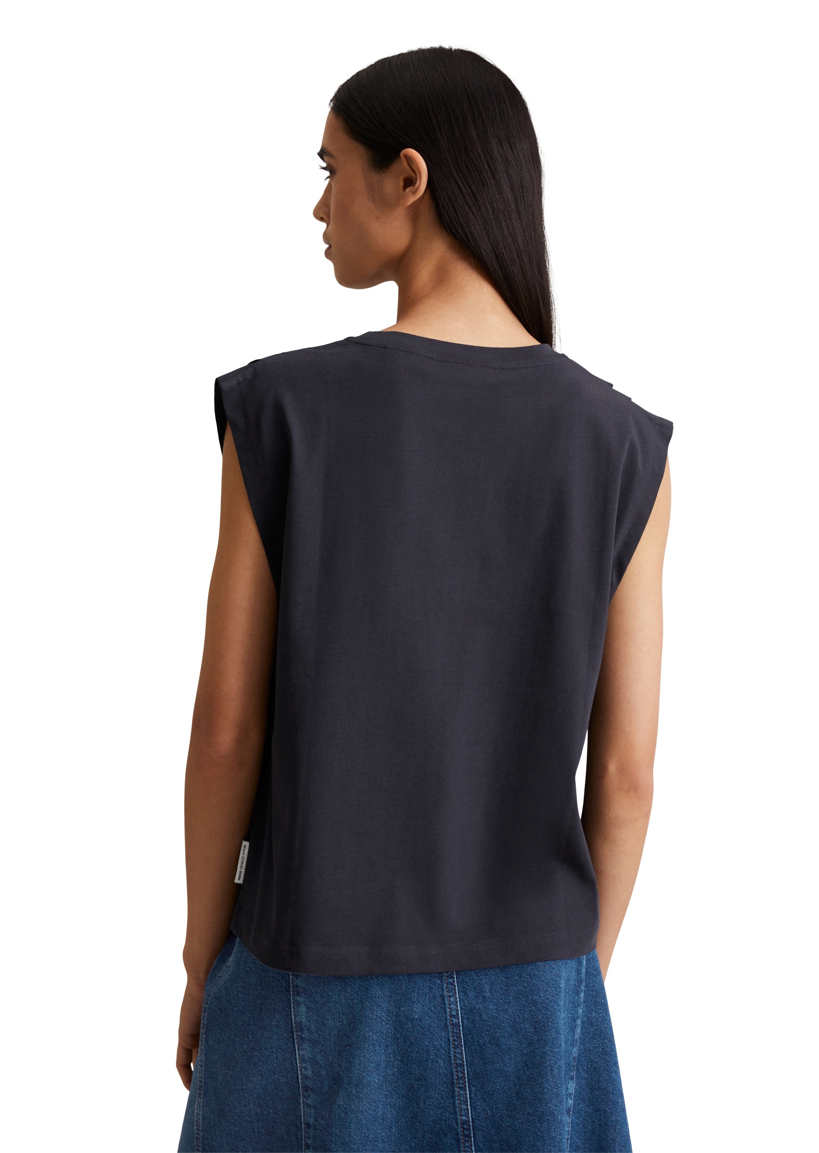 Marc O'Polo DENIM T-Shirt, relaxed, Schulterpartie in Falten gelegt
