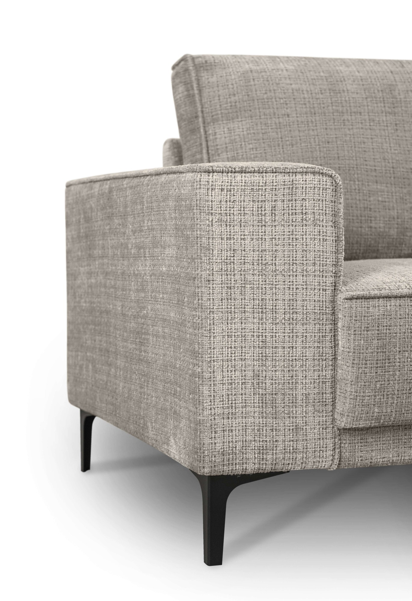 GOODproduct 2-places »OLAND Chenille, Sofa, B: 164 cm, Skandi-Design« 164 cm, suspension à vagues, design scandinave, pieds en métal