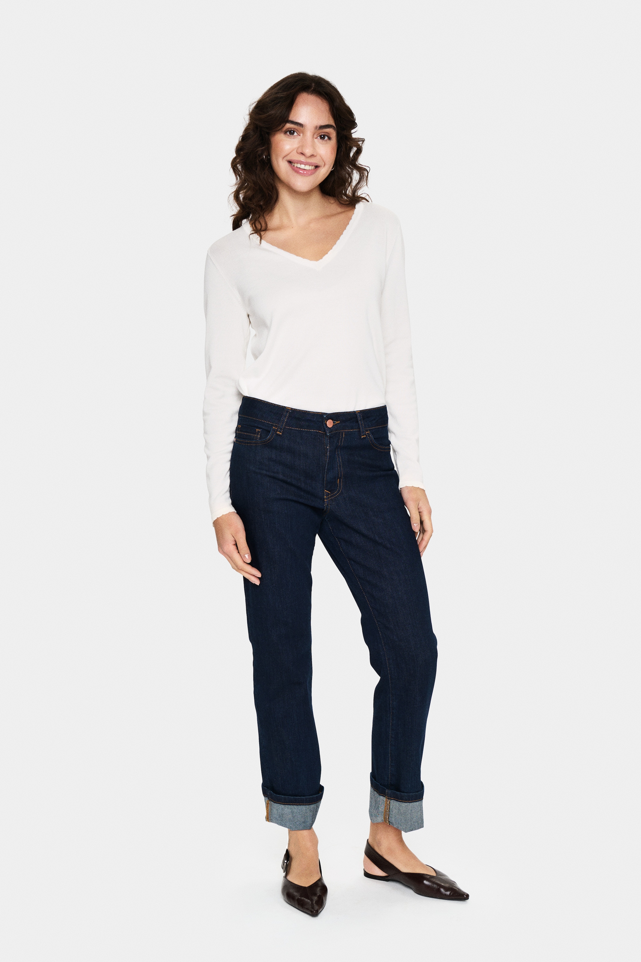 Saint Tropez Strickpullover »MilaSZ LS V-Neck Pullover« Viskosemischung, Regular fit