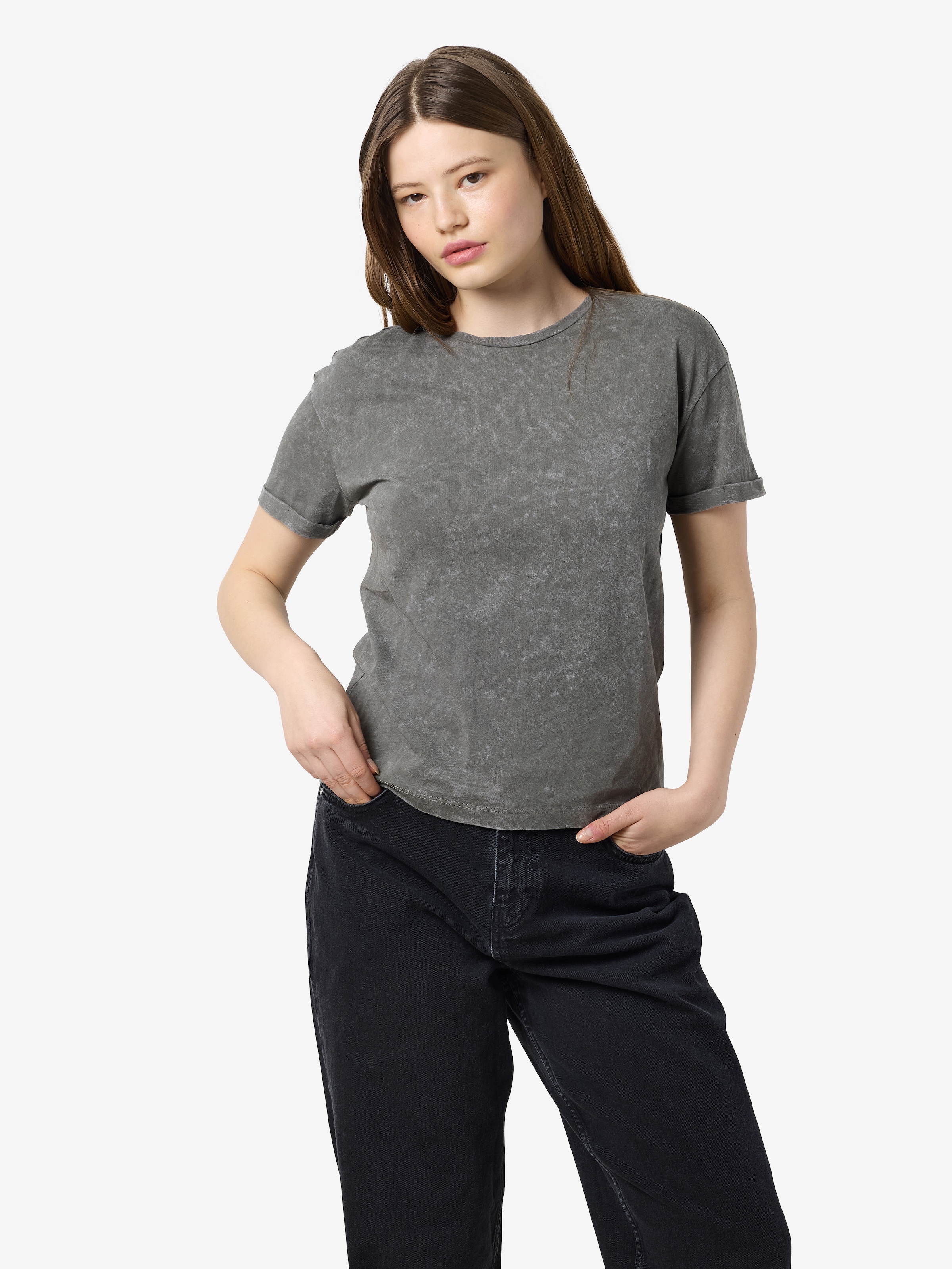 Noisy may Kurzarmshirt »NMBRANDY WASHED S/S TOP JRS NOOS«