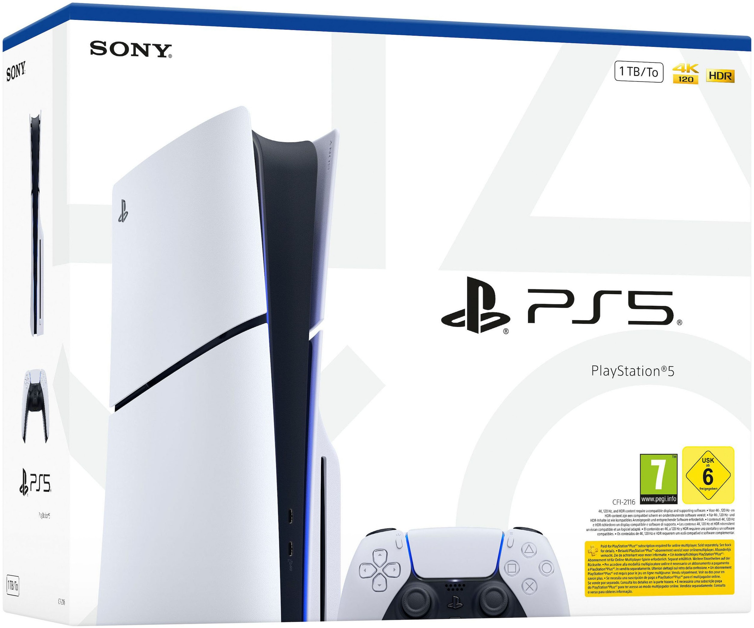 PlayStation 5 Konsolen-Set »PS5 Disk Edition (Slim) inkl. Assassin’s Creed Black Flag Resynced« 1.000 GB 1 TB