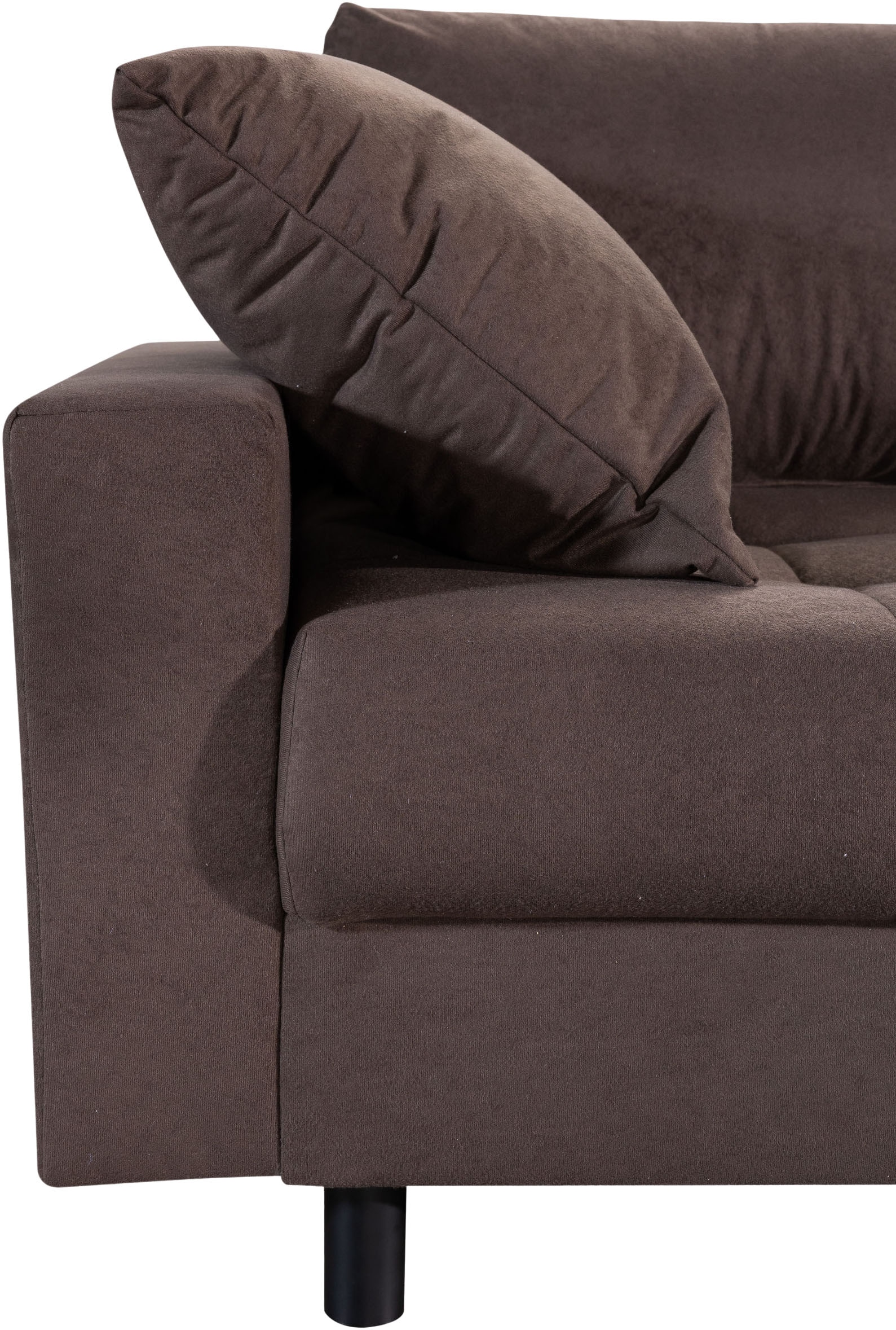 COLLECTION AB Canapé d'angle »Toni L-Form 274 cm« Set : canapé & pouf, 2 coussins décoratifs, ressorts Bonell
