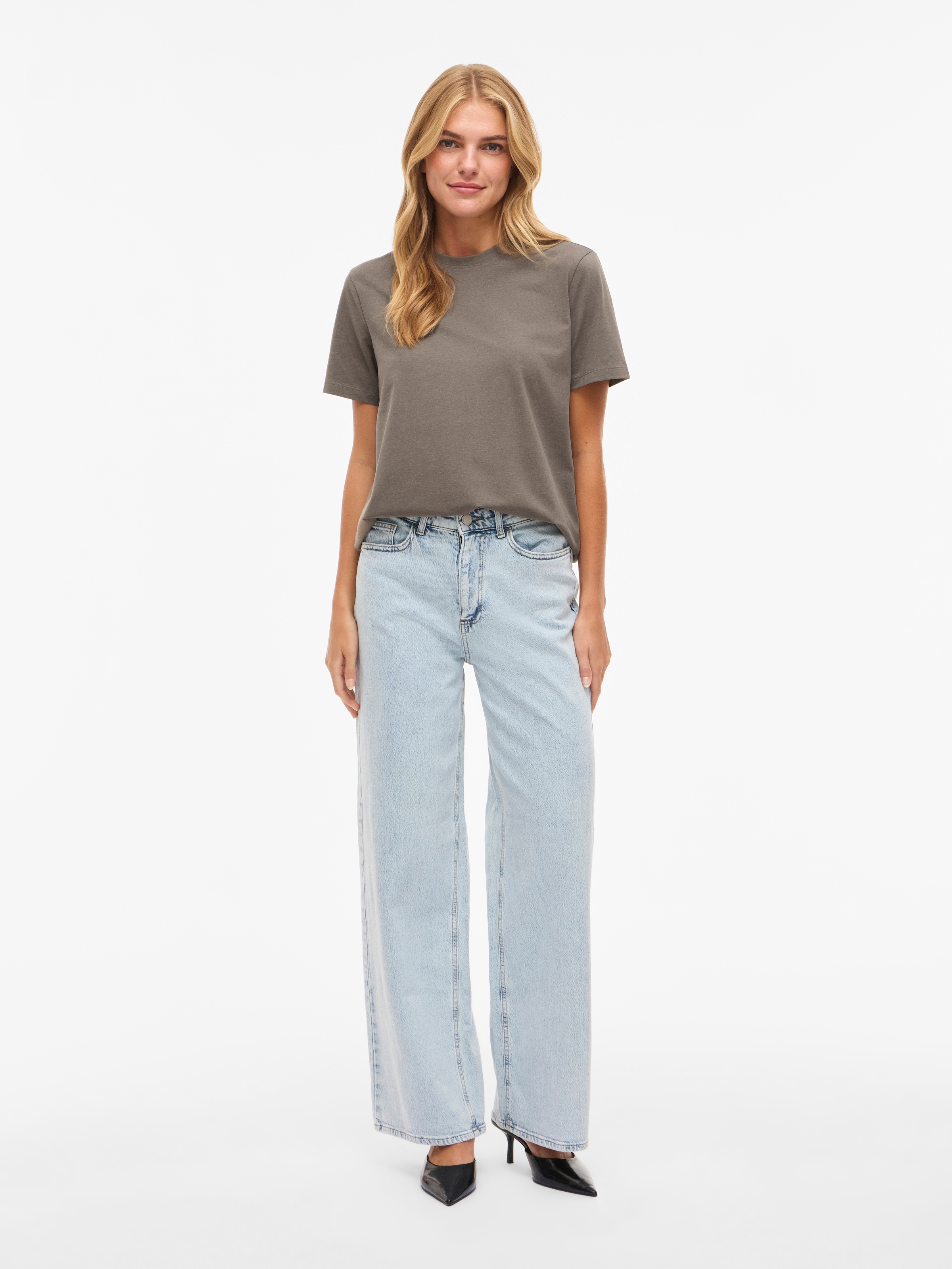 Vila Kurzarmshirt »VINORA S/S T-SHIRT - NOOS« Baumwollmischung, regular fit