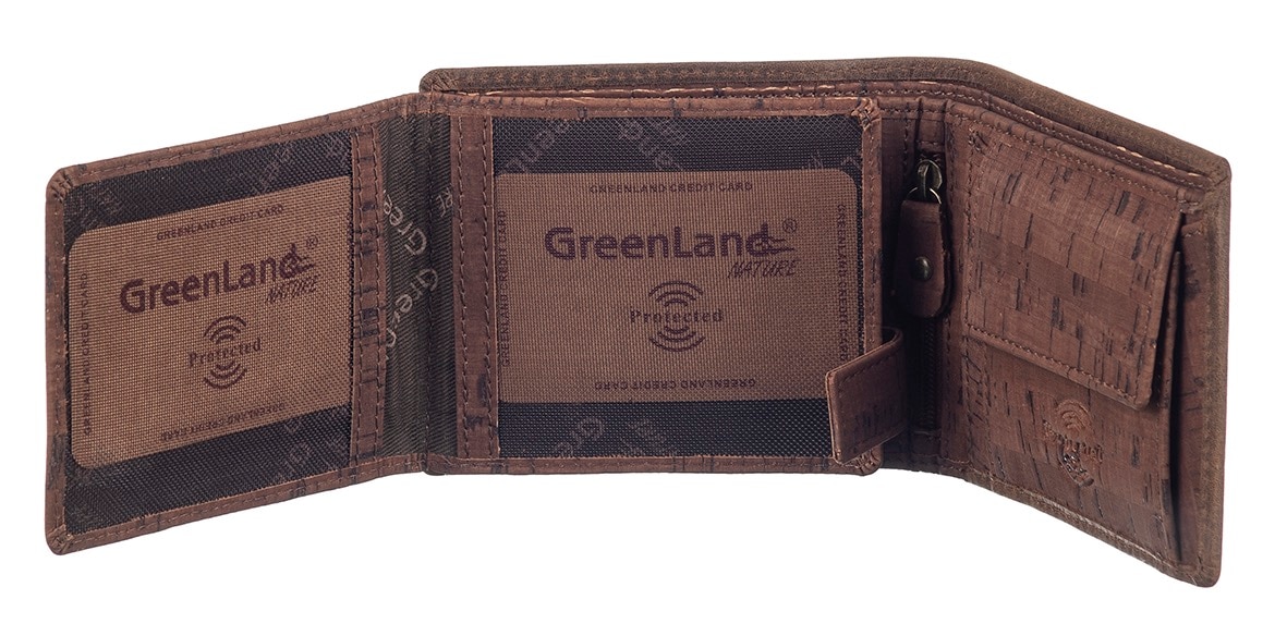 ♕ GreenLand Nature bestellen Sicherheitsschutz mit »NATURE Geldbörse leather-cork«, versandkostenfrei