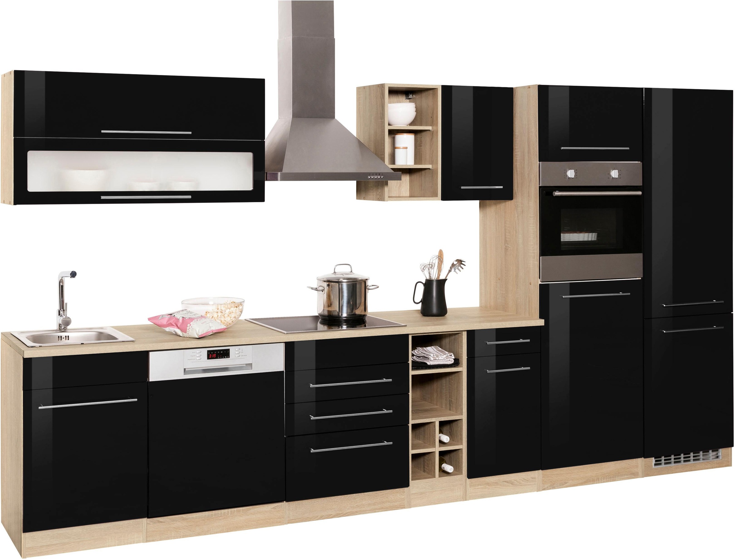 KOCHSTATION Küchenzeile "KS-Eton" ohne E-Geräte, Breite 360 cm