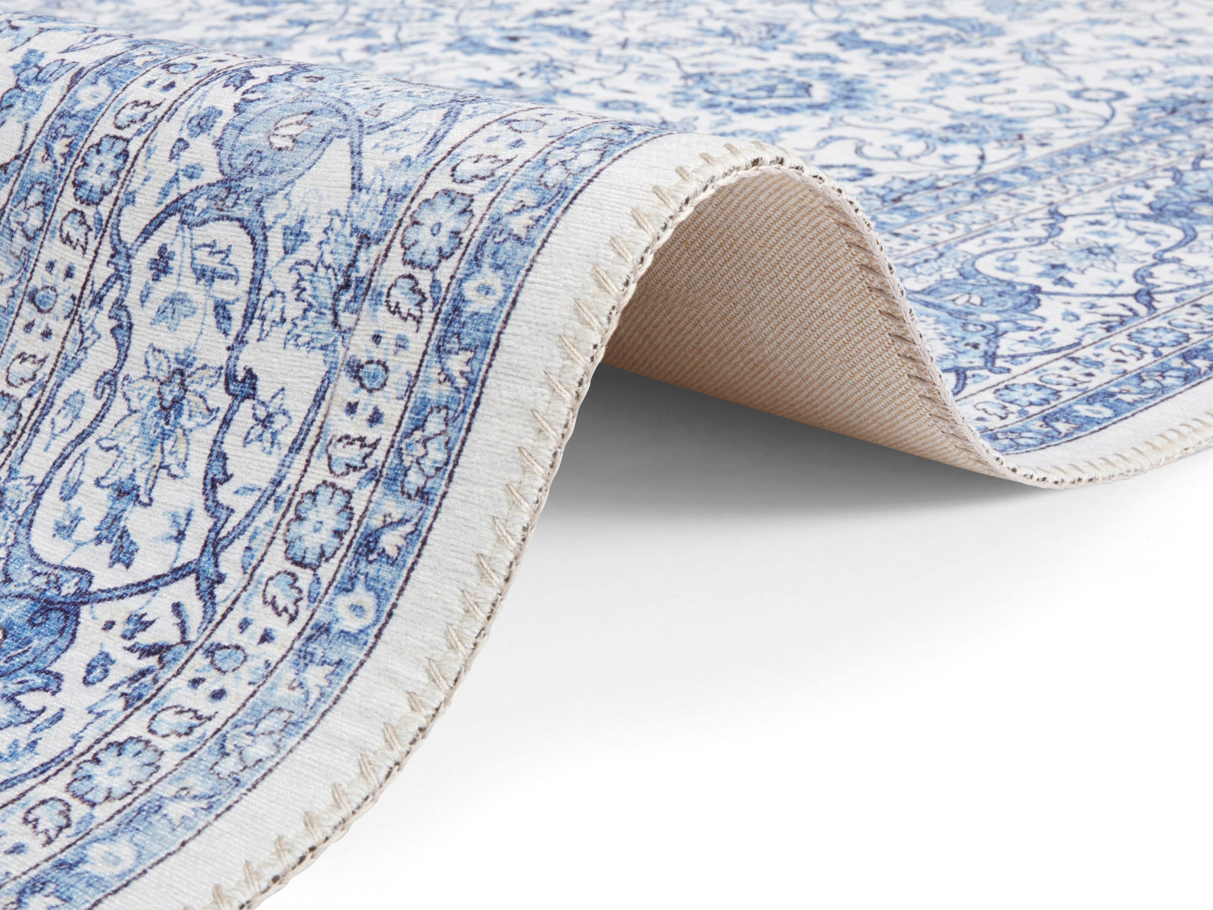 ELLE DECORATION Teppich »Keshan Maschad« rechteckig 5 mm Höhe Orientalisch, Läufer, Kurzflor, Vintage, Wohnzimmer, Schlafzimmer