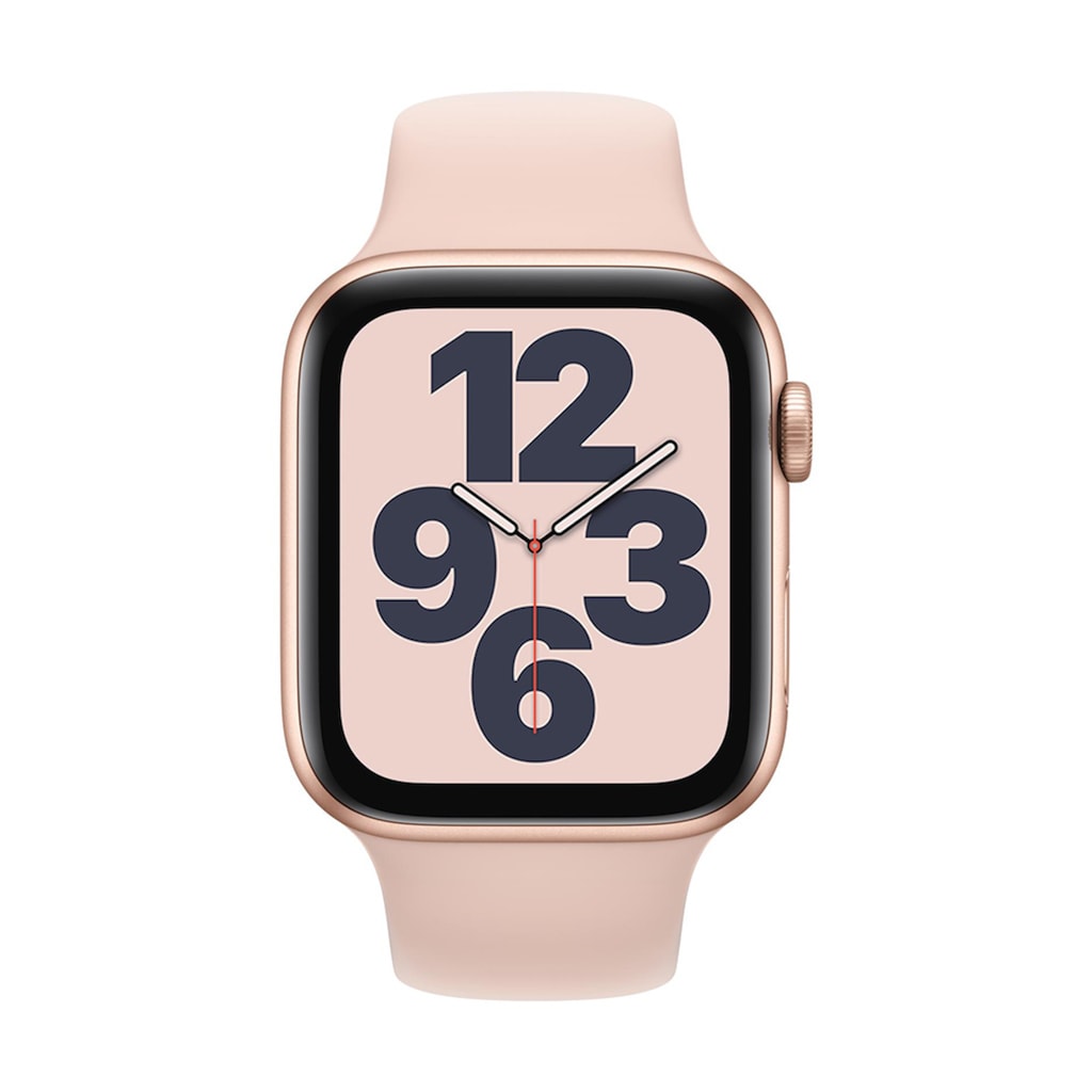Apple Smartwatch »Serie SE, GPS, 44 mm Aluminium-Gehäuse mit Sportarmband«, (Watch OS MYDR2FD/A)