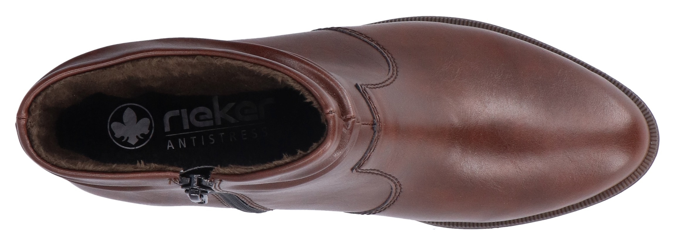 Rieker Stiefelette, Boots, Blockabsatz, slouchy Schaft, mit Innenreissverschluss