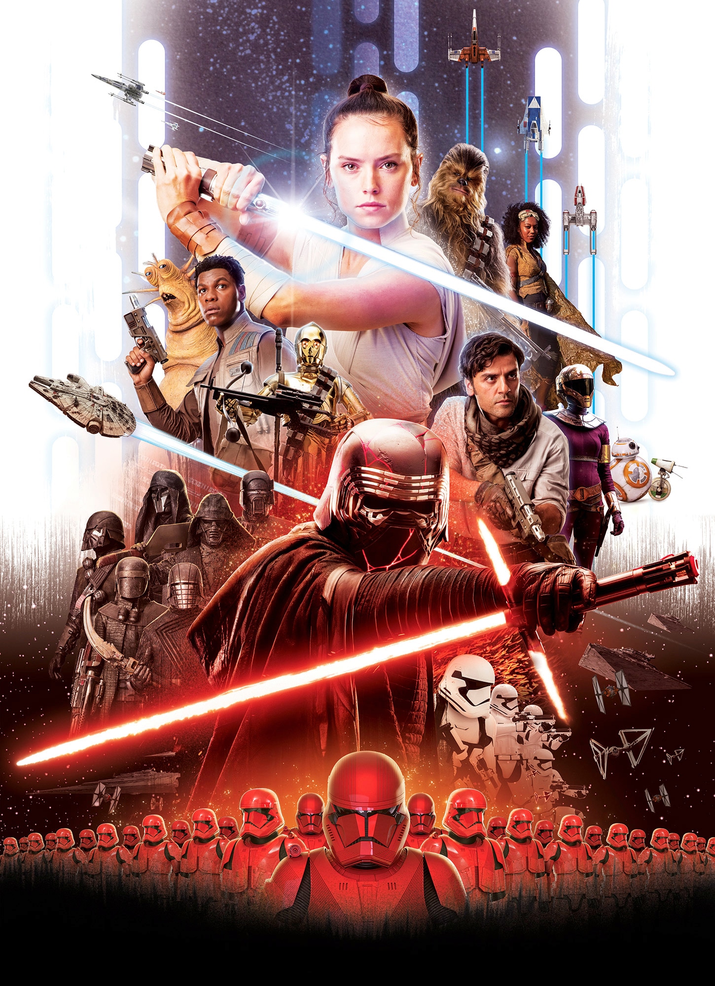 Fototapete »STAR WARS EP9 Movie Poster Rey«, 184x254 cm (Breite x Höhe), inklusive...