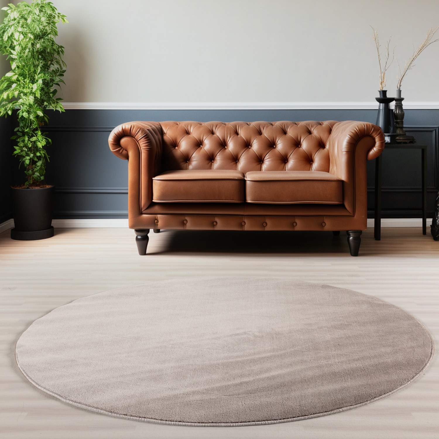 Image of Ayyildiz Teppiche Teppich "SKY 5400" rund 7 mm Höhe Besonders weich / Softfllor / waschbar