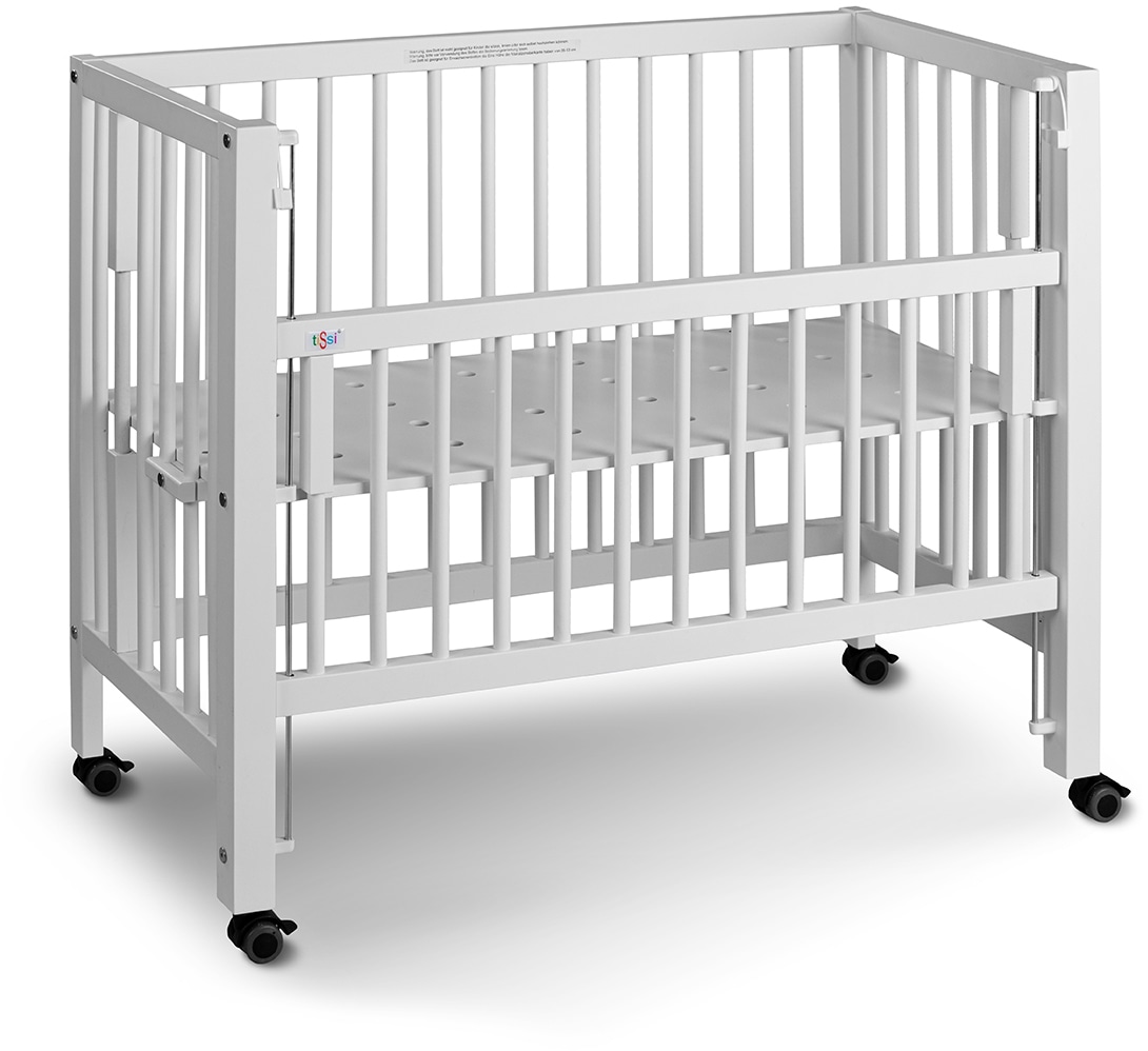 tiSsi® Beistellbett »SOPHIE Boxspring, weiss«, inklusive Matratze, stufenlose Höhenverstellung, umfunktionierbar