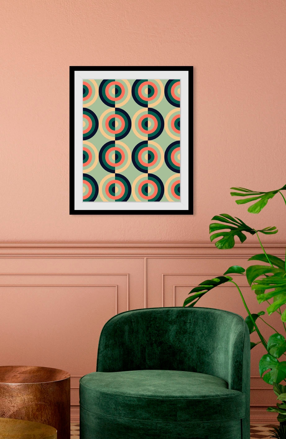 Image of queence Bild "Kevin" Abstrakt Figuren Gemälde Kunst 1 Stk. tlg. HD Premium Poster-Druck inkl. Holzrahmen