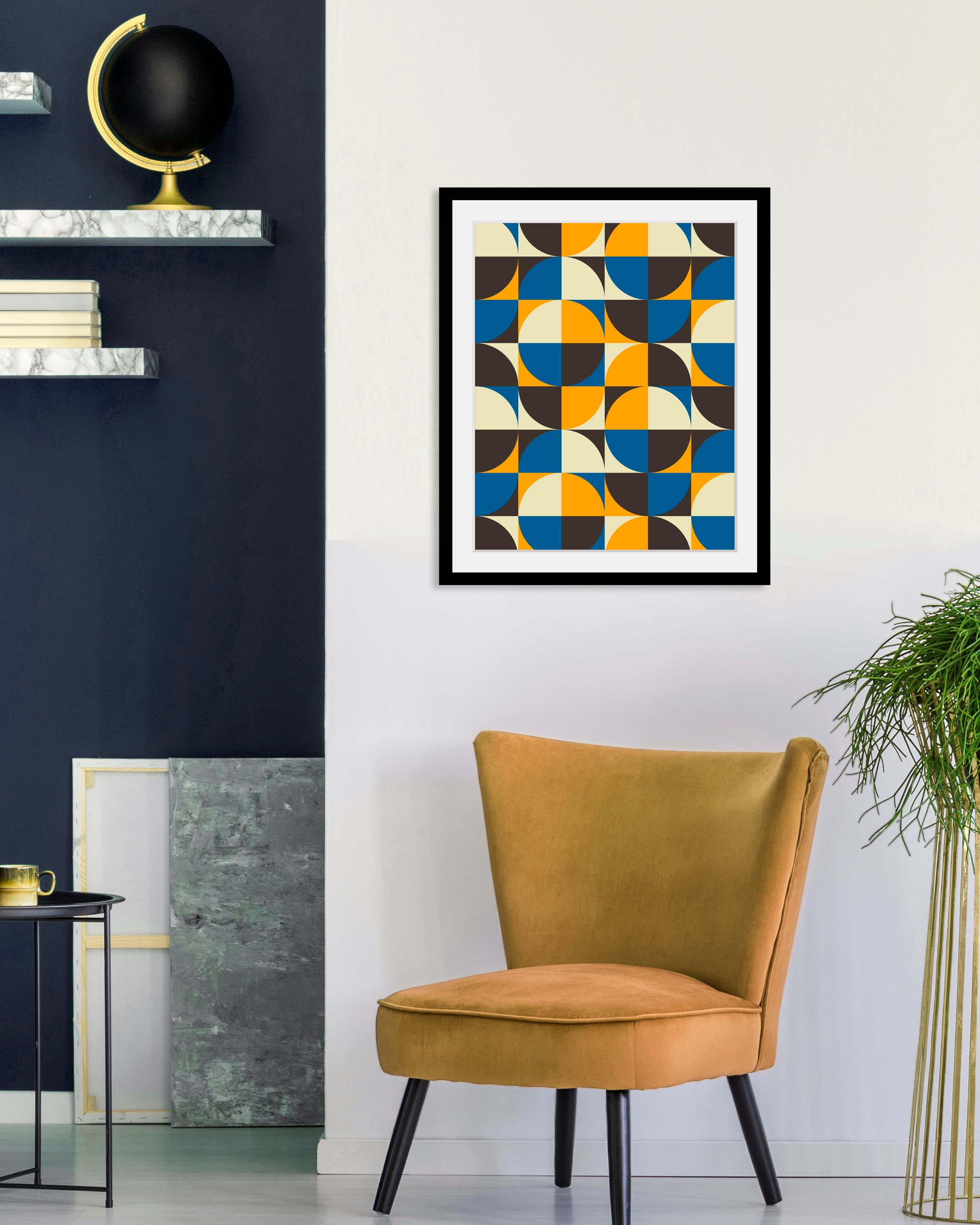 Image of queence Bild "Sammy" Abstrakt Figuren Gemälde Kunst Modern 1 Stk. tlg. HD Premium Poster-Druck inkl. Holzrahmen
