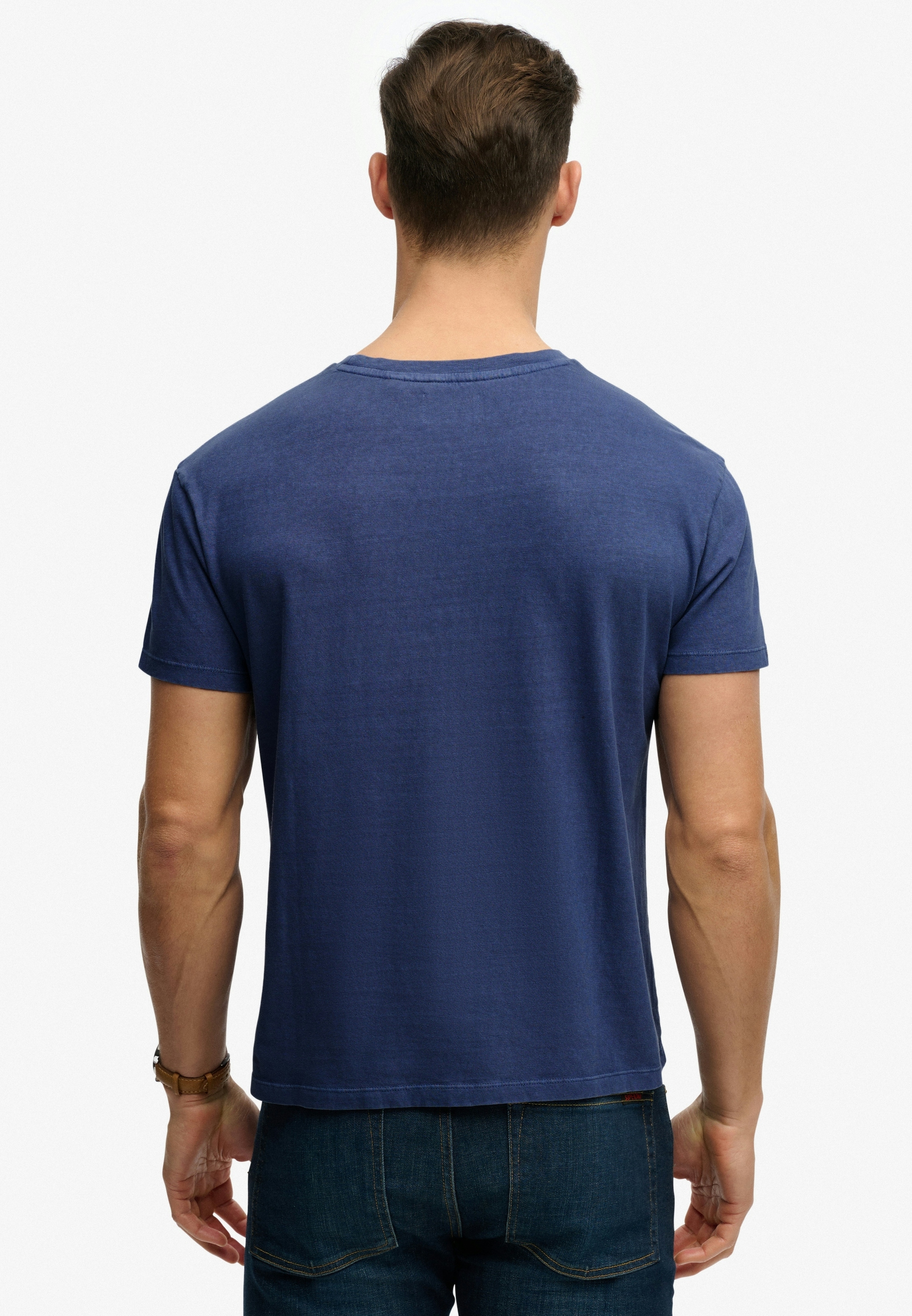 Superdry »COTTON CLASSIC LINEN PKT TEE« Mélange de coton, coupe décontractée en mélange coton-lin léger et aéré