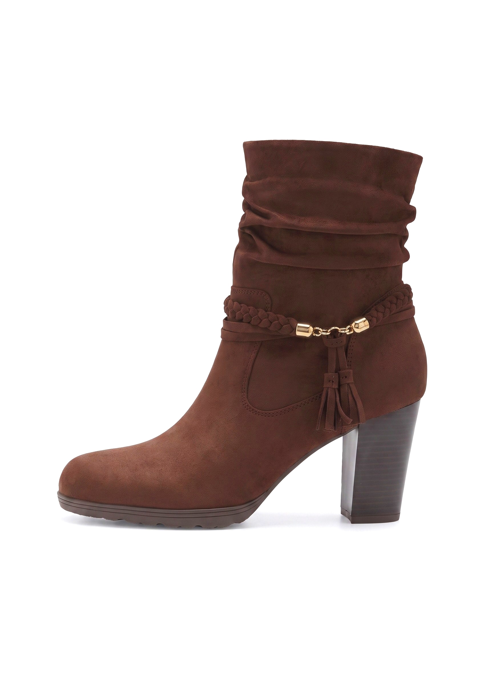 LASCANA Bottines »Stiefel, Boots,«  mit Blockabsatz  und Schmuckelement VEGAN