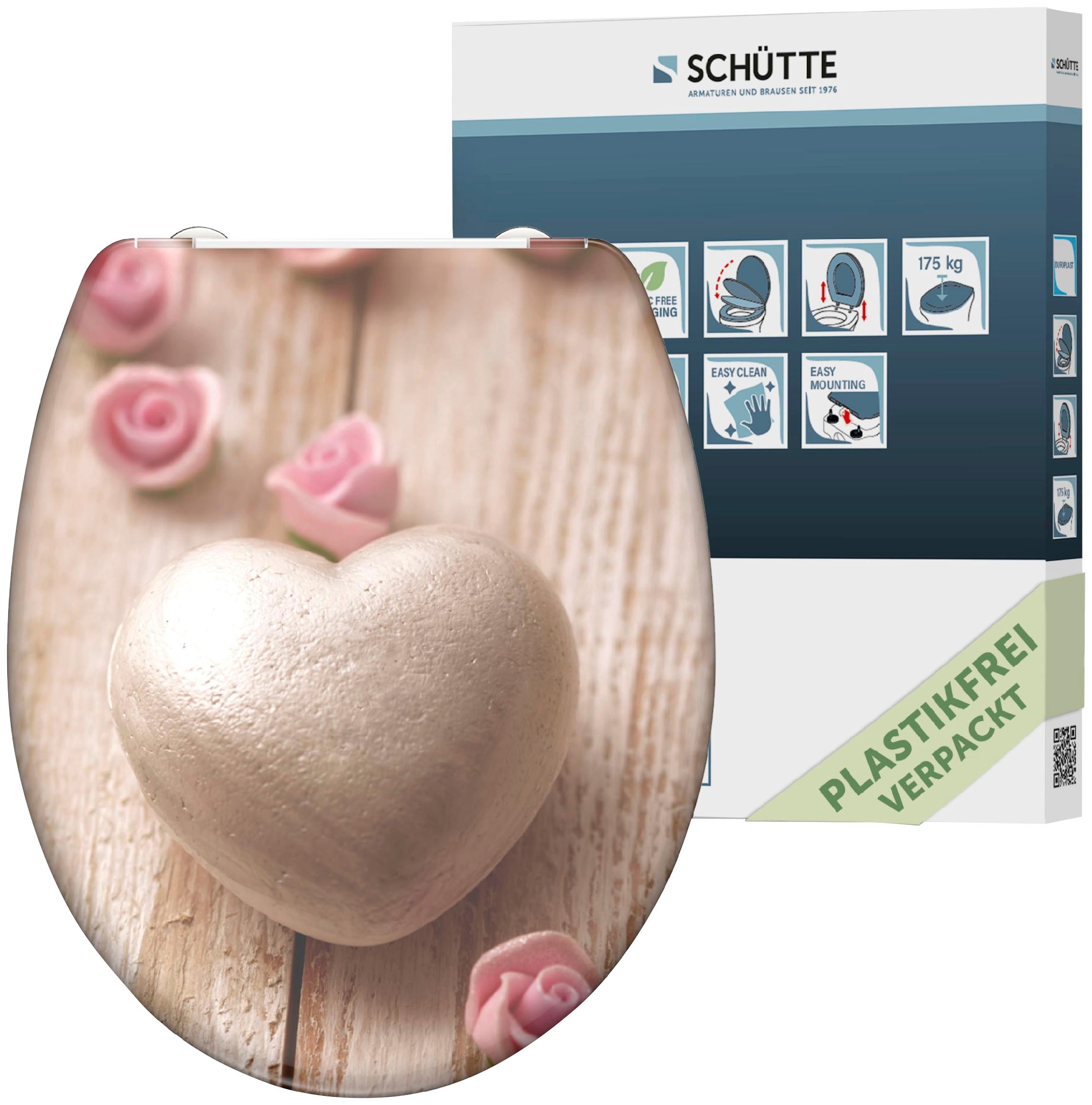 Image of Schütte WC-Sitz "Romantik" Duroplast, mit Absenkautomatik und Schnellverschluss