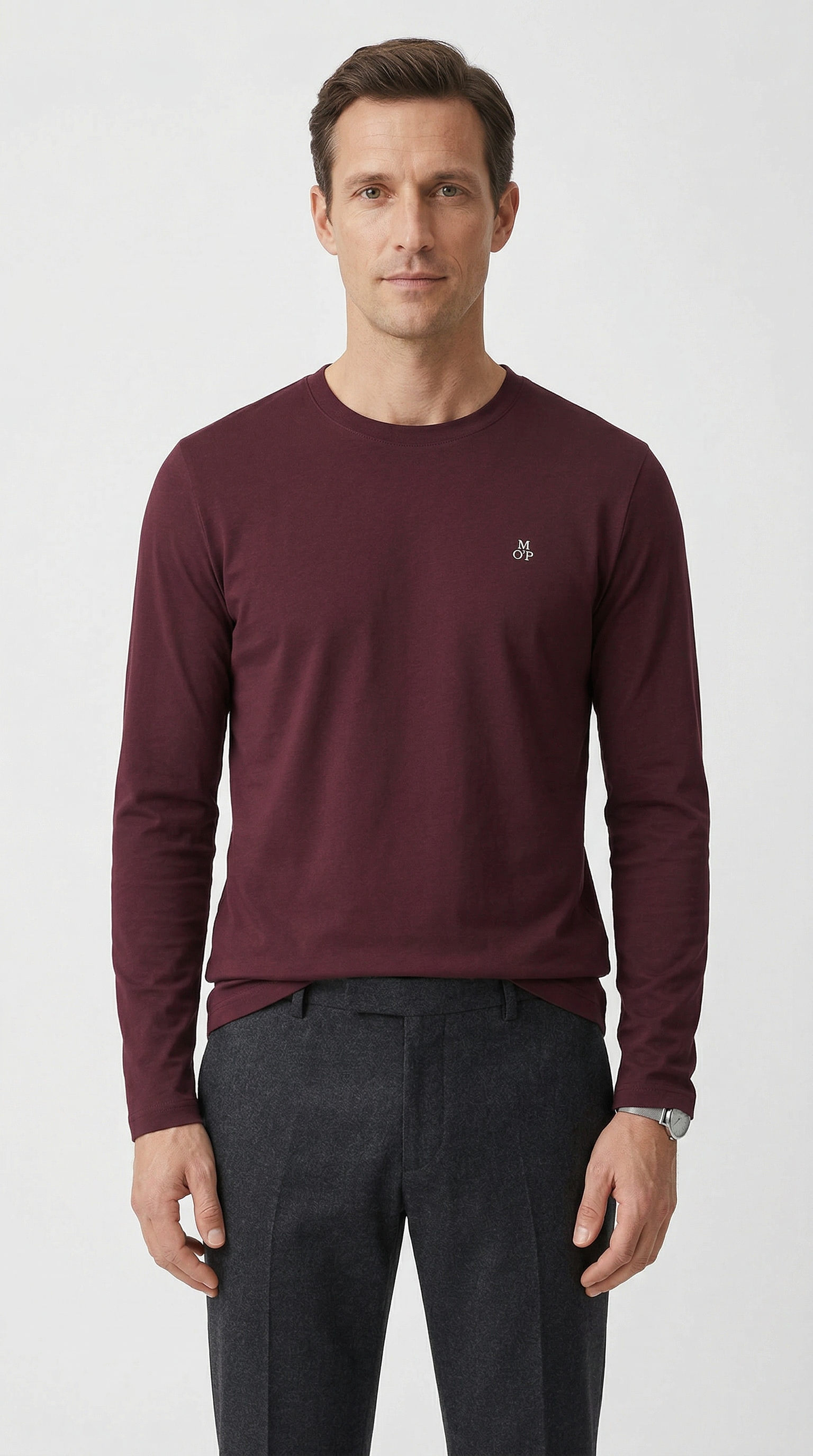 Image of Marc OPolo Longsleeve Packung, 2 Stk. Rundhals, shaped fit, Jersey, basic