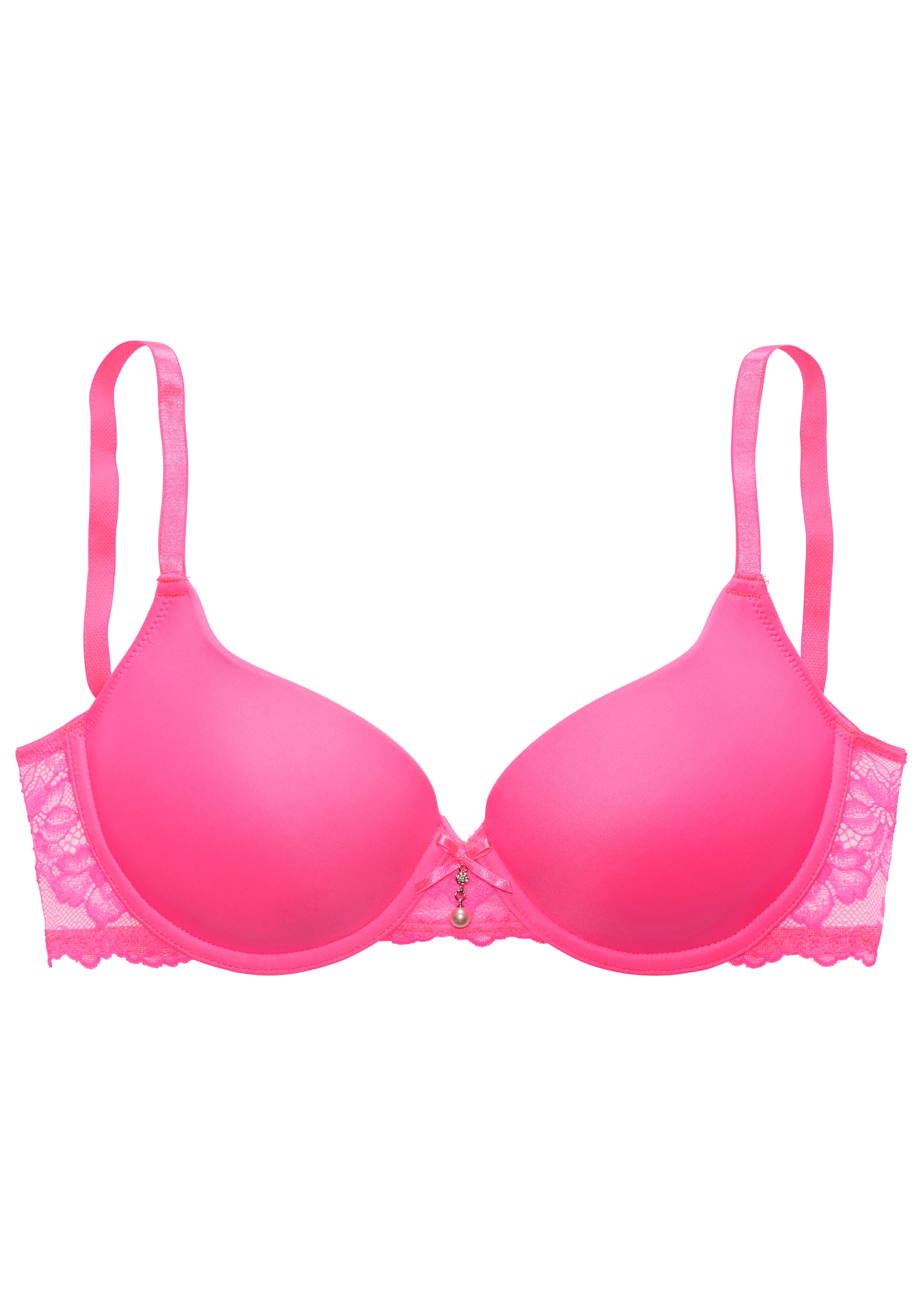 LASCANA Schalen-BH, mit Bügel und hübschem Spitzenrücken, sexy Dessous