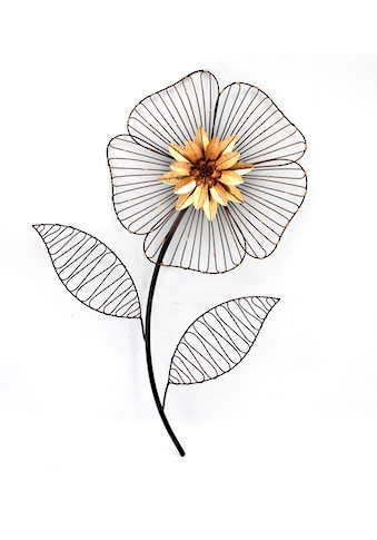HOFMANN LIVING AND MORE Wanddekoobjekt »Wanddeko Blume«, Wanddekoration aus Metall kaufen