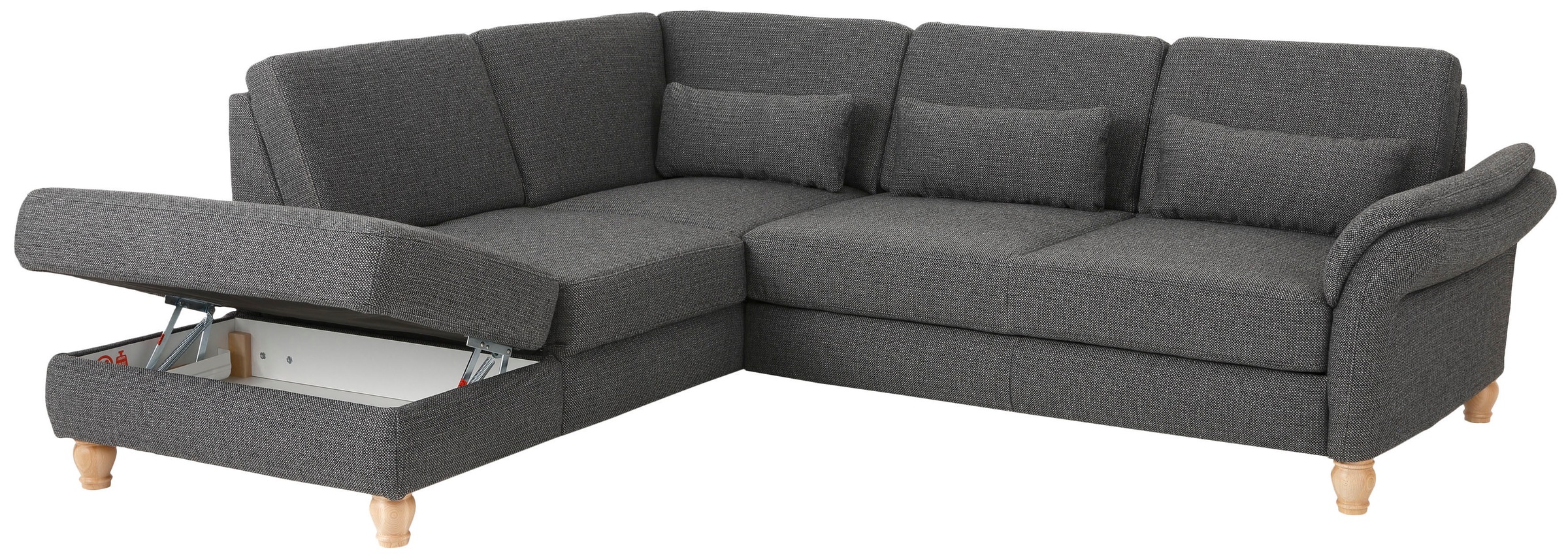 Home affaire Ecksofa »Palace L-Form«, incl. Sitztiefenverstellung, wahlweise mit Bettfunktion und Stauraum