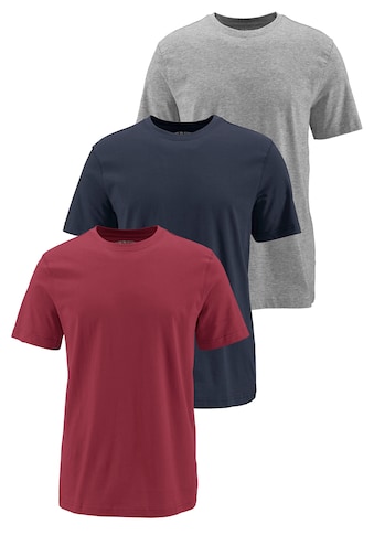 Man's World T-Shirt, (Packung, 3 tlg., 3er-Pack), Basic T-Shirt mit trageangenehmer... kaufen