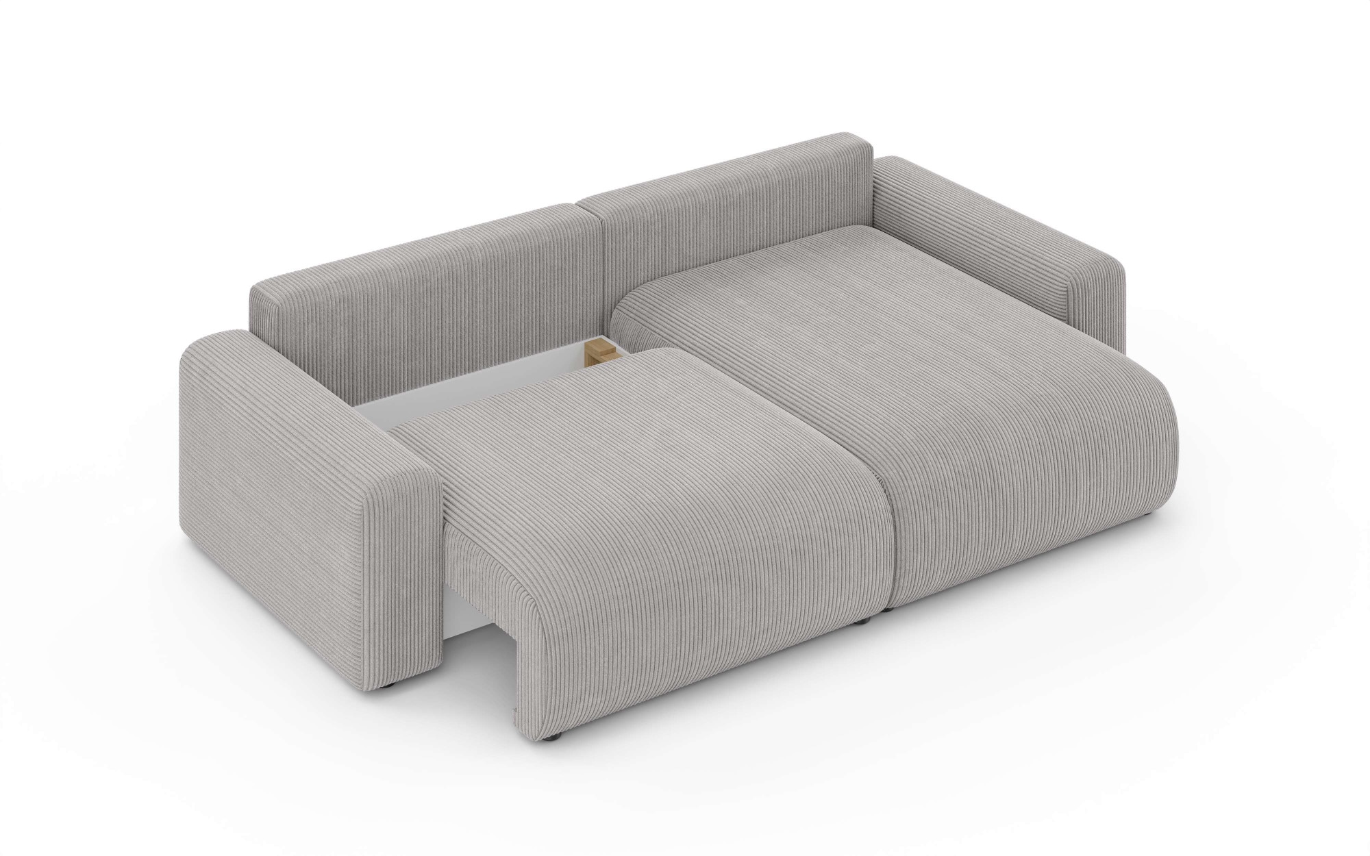 Home affaire Canapé d'angle »LAKESIDE klein mit Bettfunktion und Bettkasten, B/T/H 235/142/84 cm« L-Form, Recamiere beidseitig montierbar, mit Wellenunterfederung