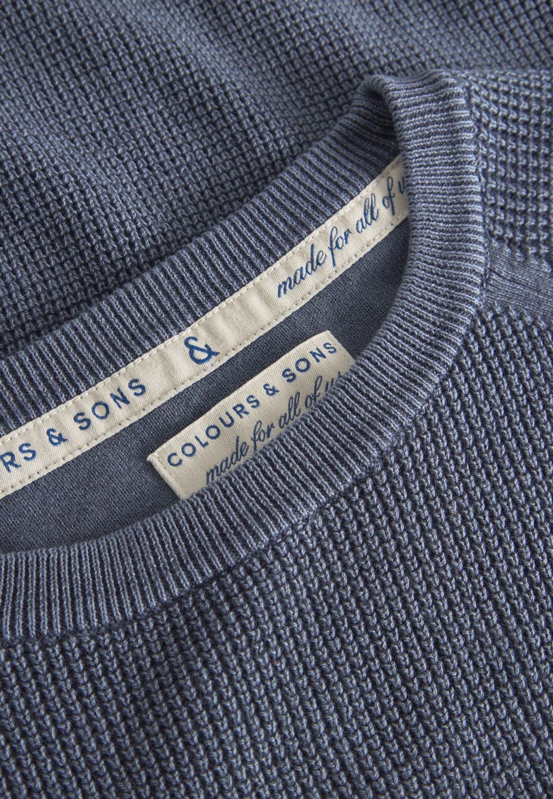 colours & sons Pull en tricot »colours & sons Pullover Roundneck-Washed«