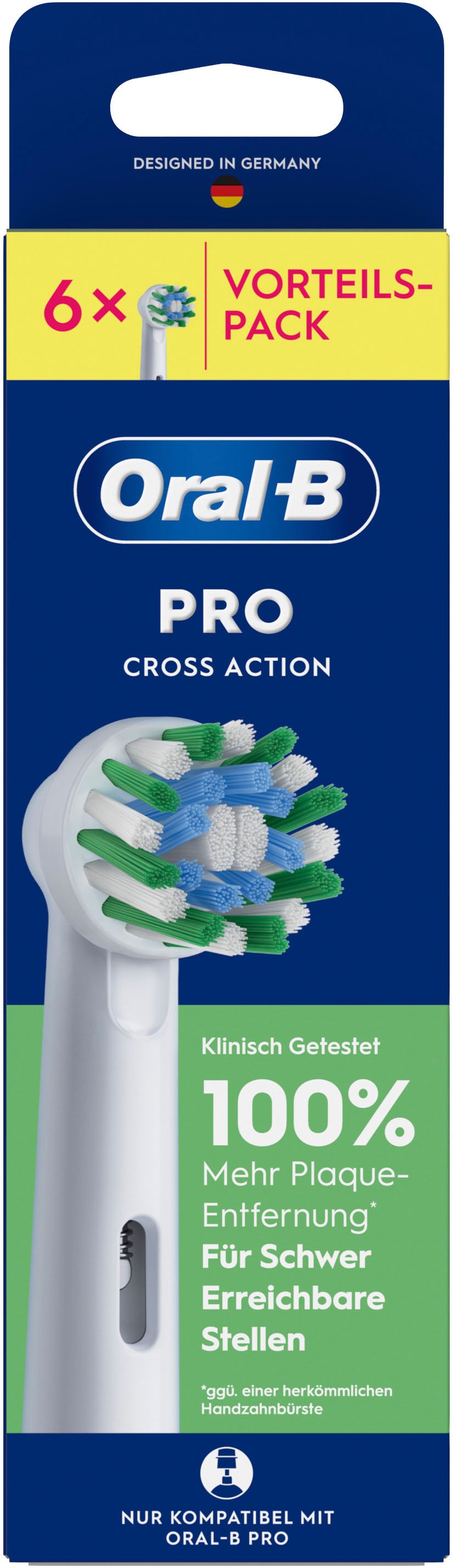 Oral-B Brosses à clipser »Pro CrossAction« nettoyage dentaire avec poils innovants en forme de X