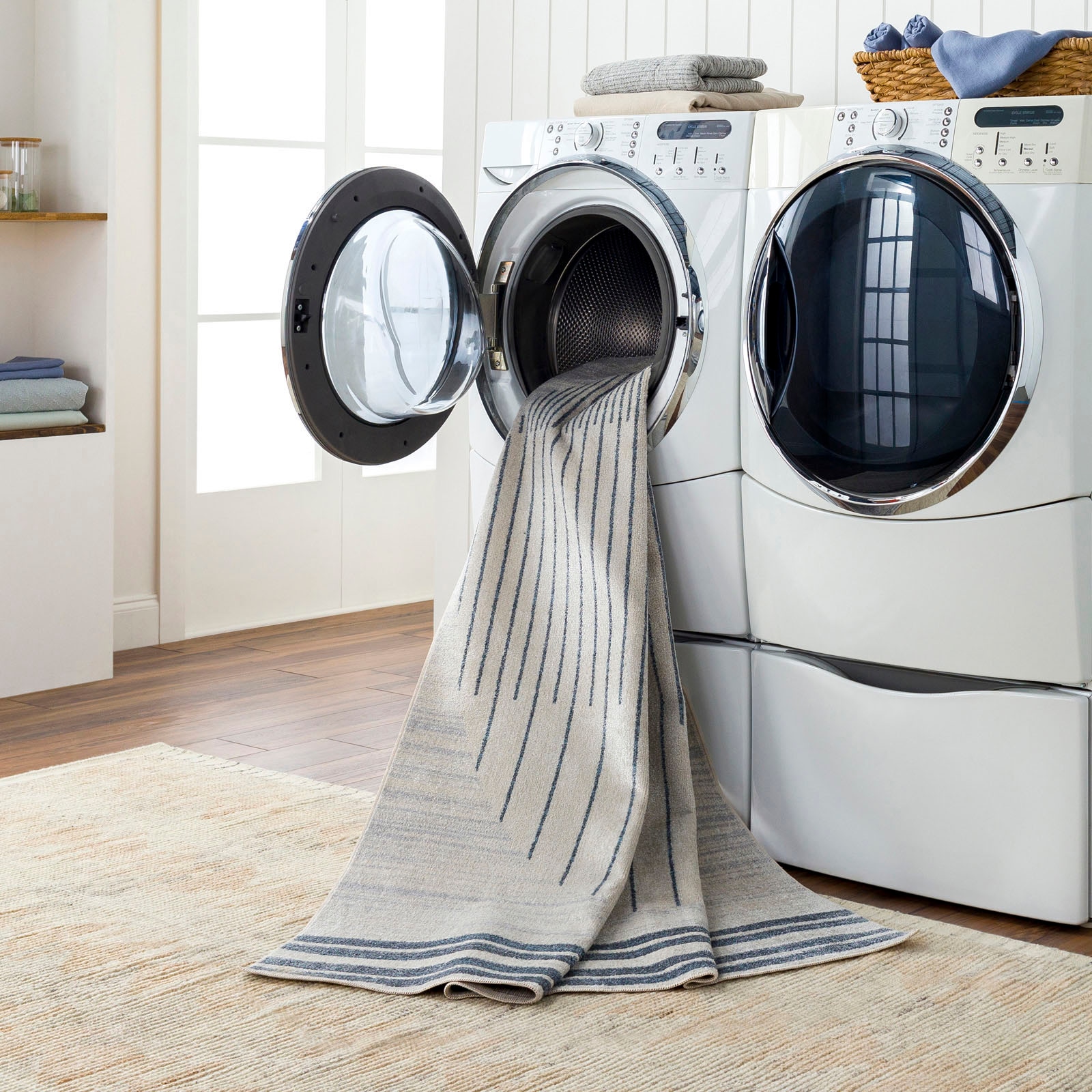 Livabliss Teppich »SANTIAGO« rechteckig 10 mm Höhe Skandinavischer Teppich, Kurzflor Boho-Wohnzimmerteppich, Läufer