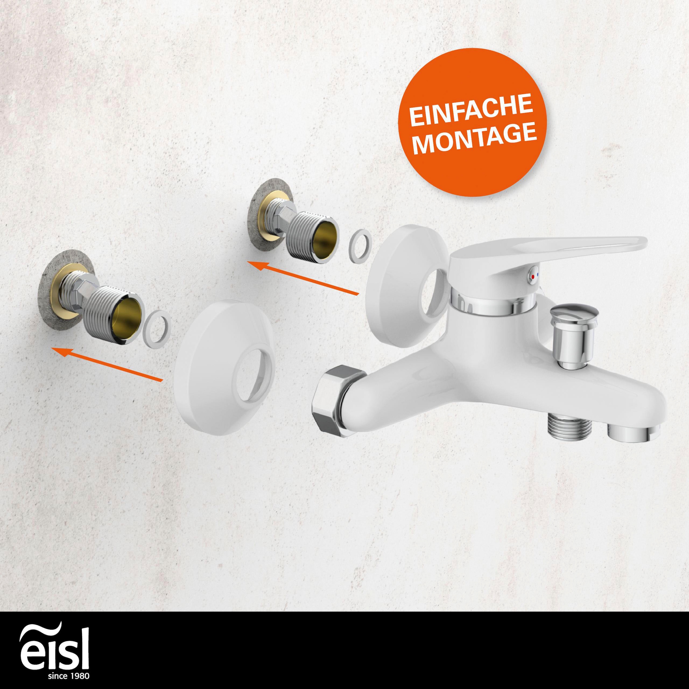 Eisl Robinetterie de baignoire »SPEED« mitigeur baignoire, robinet de bain, robinetterie baignoire blanc/chrome
