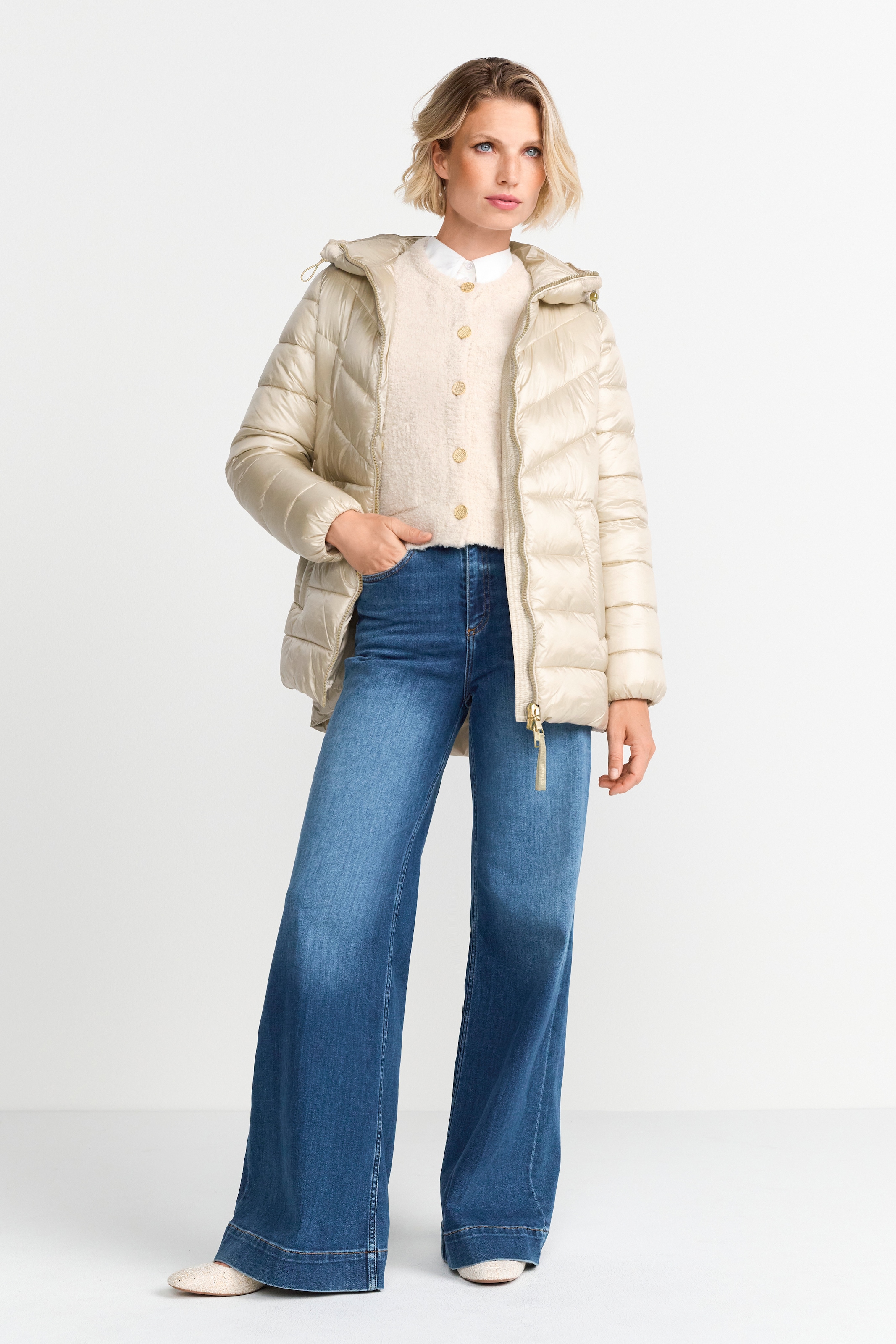 RICHROYAL Steppjacke, mit Kapuze, mit 2-Wege-Reissverschluss