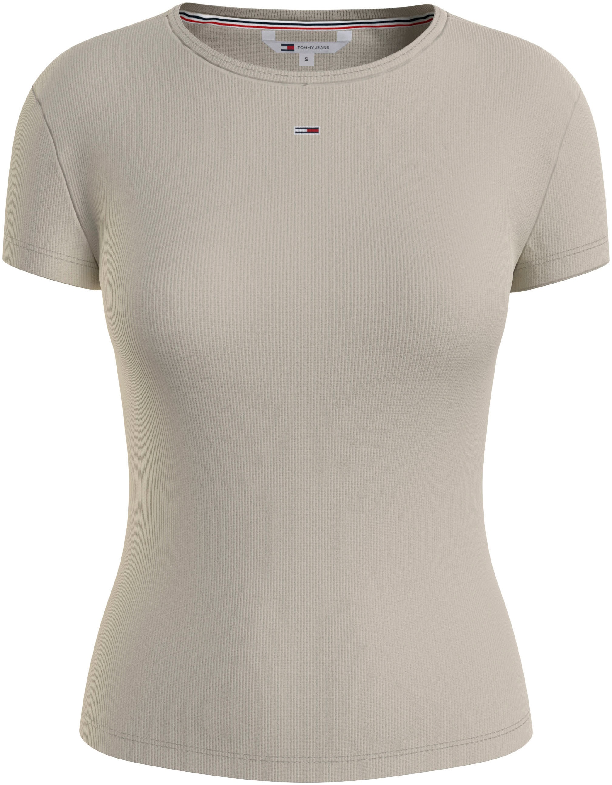 Tommy Jeans Kurzarmshirt »TJW SLIM ESSENTIAL RIB SS EXT«, mit gerippter Struktur