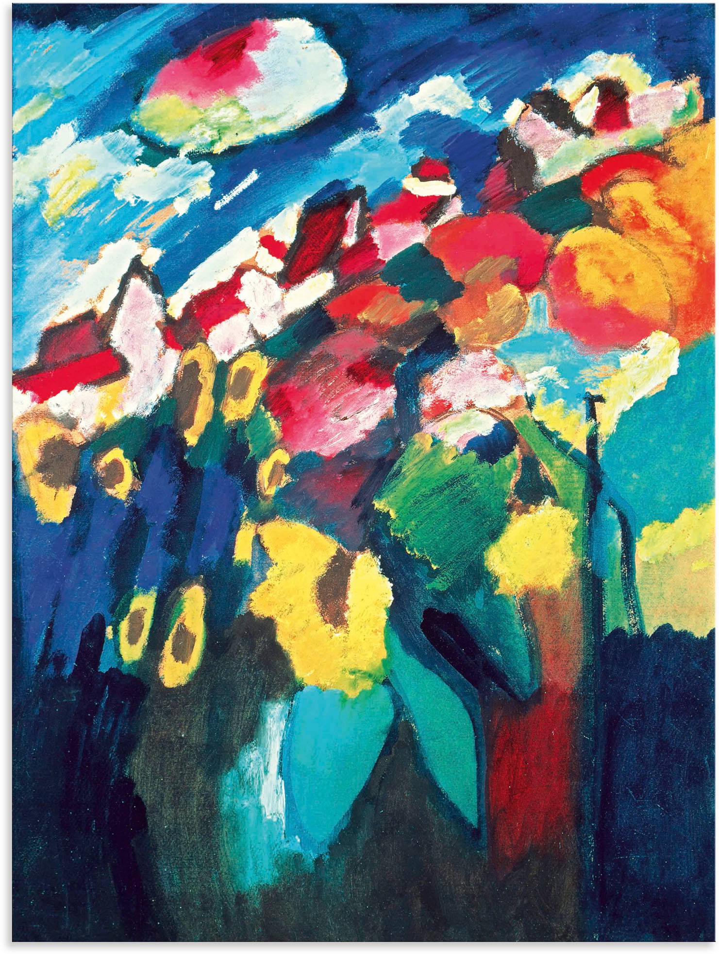 Image of Artland Wandbild »Murnau, Garten II. 1910«, Gegenstandslos, (1 St.), in vielen Grössen & Produktarten - Alubild / Outdoorbild für den Aussenbereich, Leinwandbild, Poster, Wandaufkleber / Wandtattoo auch für Badezimmer geeignet bei Ackermann Versand Schwei