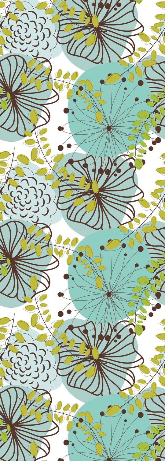 Image of queence Vinyltapete "Michael" Motiv bedruckt botanisch floral gemustert natürlich glatt 90x250cm, selbstklebend, kinderleichte Anbringung, Sticker