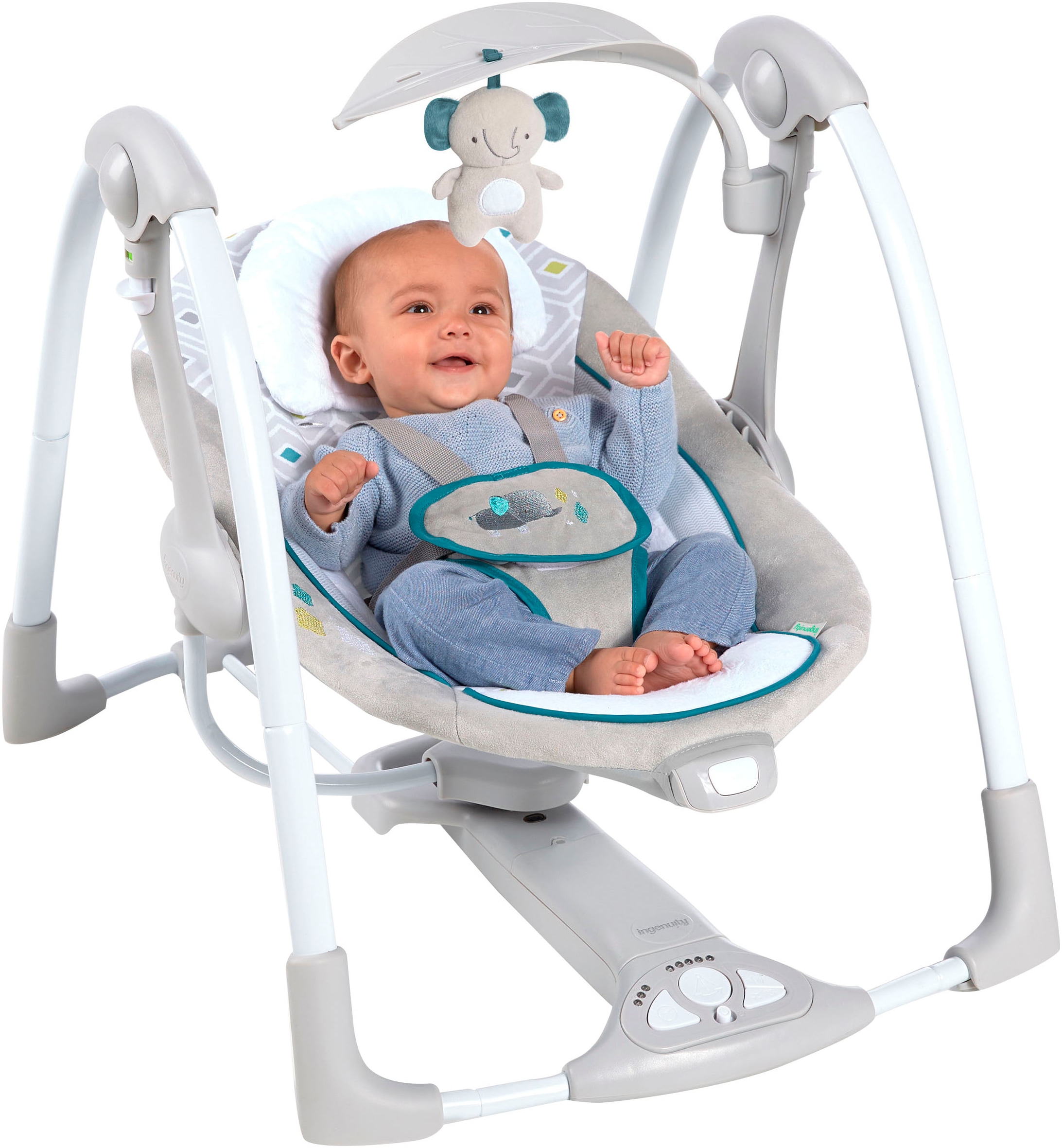 ingenuity Balançoire bébé »ConvertMe Swing-2-Seat Portable Swing - Nash« mit automatischer Schaukelfunktion und Sound-Effekt