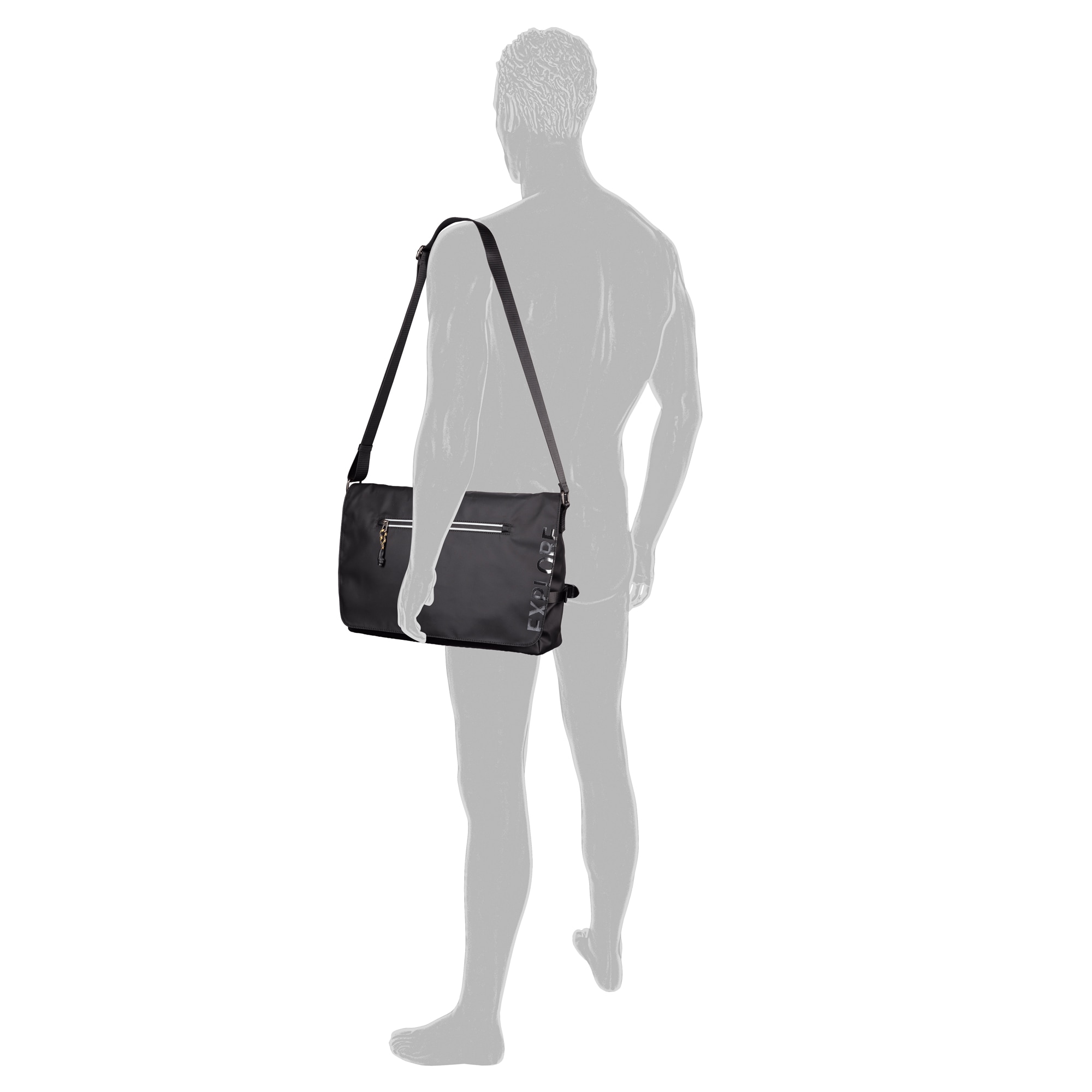 camel active Messenger Bag »Explore« Herren Umhängetasche mit reflektierende Reissverschlüsse