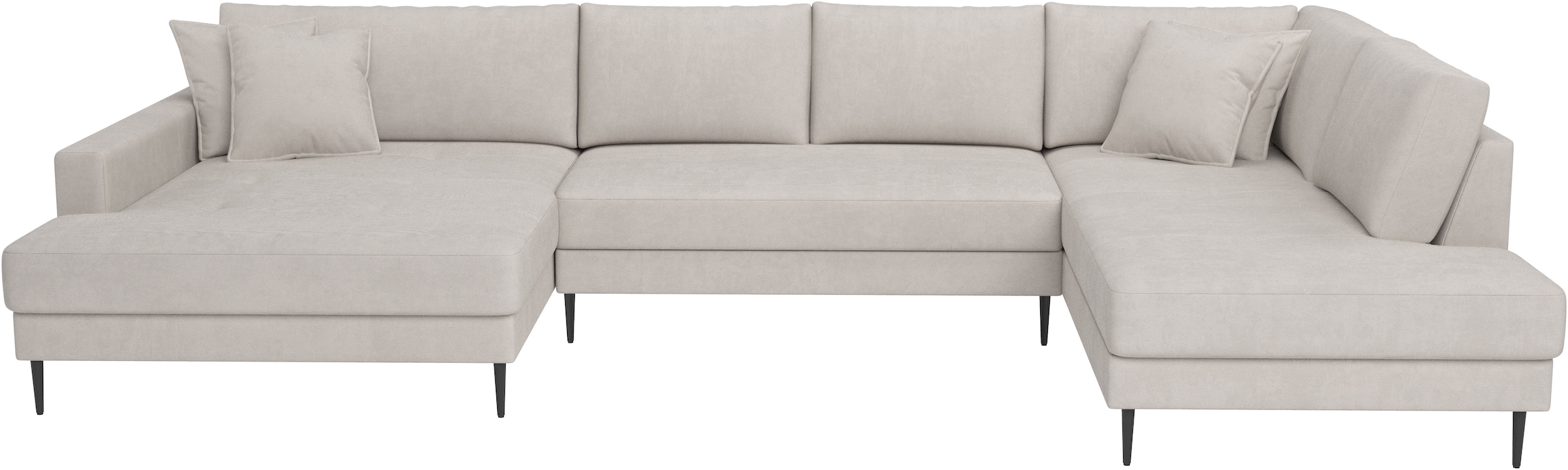 GOODproduct Paysage de salon »Summer U-Form, B: 360 cm mit Zierkissen« forme en U, L : 360 cm en velours côtelé et structure