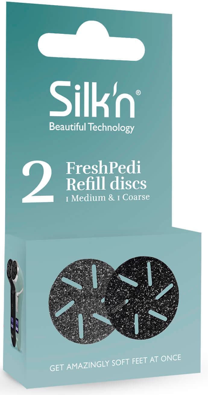 Silk'n Hornhautentferner Ersatzschleifscheiben »FreshPedi Refill discs 1 Medium 1Coarse«, (Set, 2 St.)