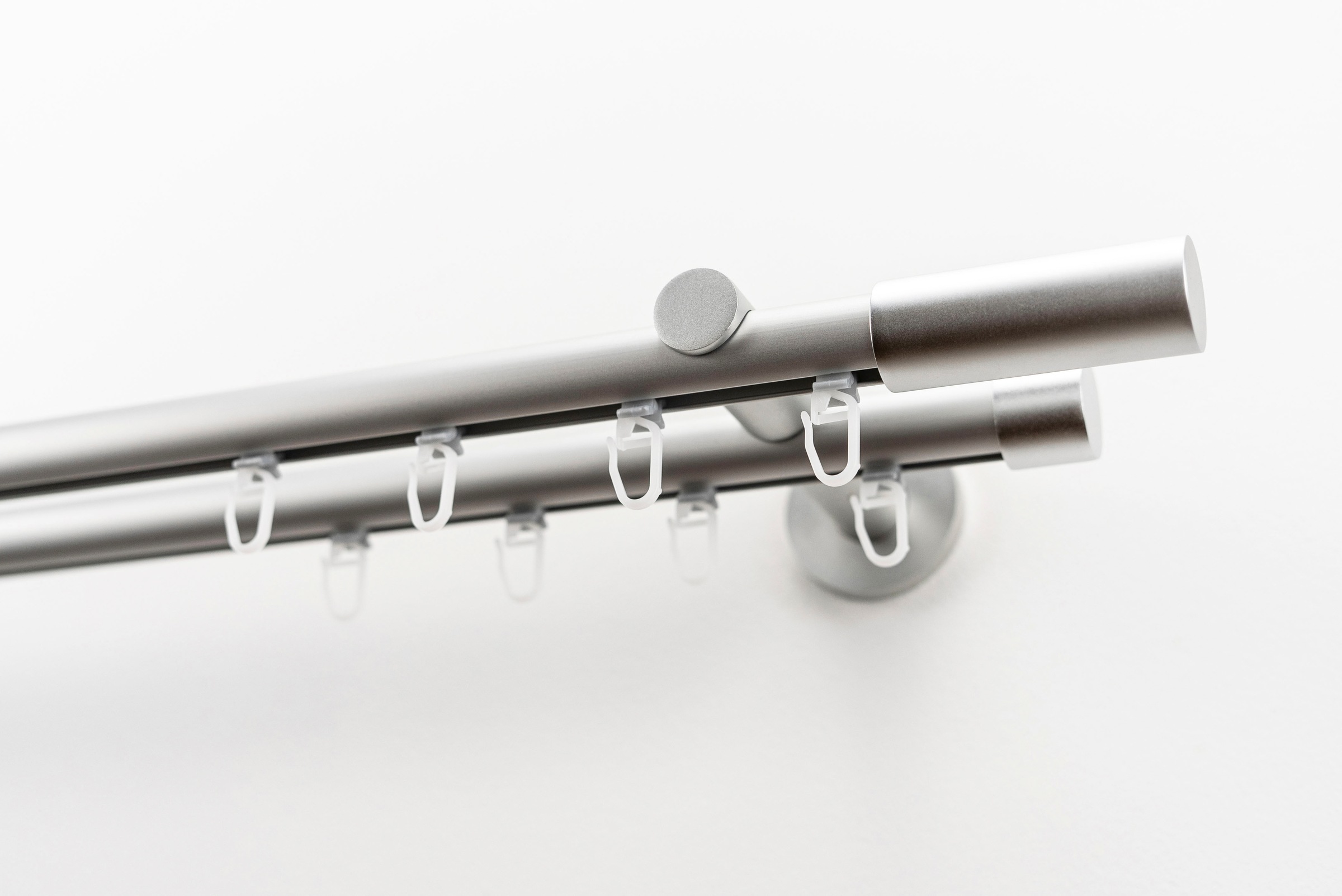 Image of GARESA Gardinenstange »EASY«, 2 läufig-läufig, Wunschmasslänge, Vorhanggarnitur, einfache Montage, mit Profilverbinder verlängerbar, Wandmontage, Aluminium bei Ackermann Versand Schweiz