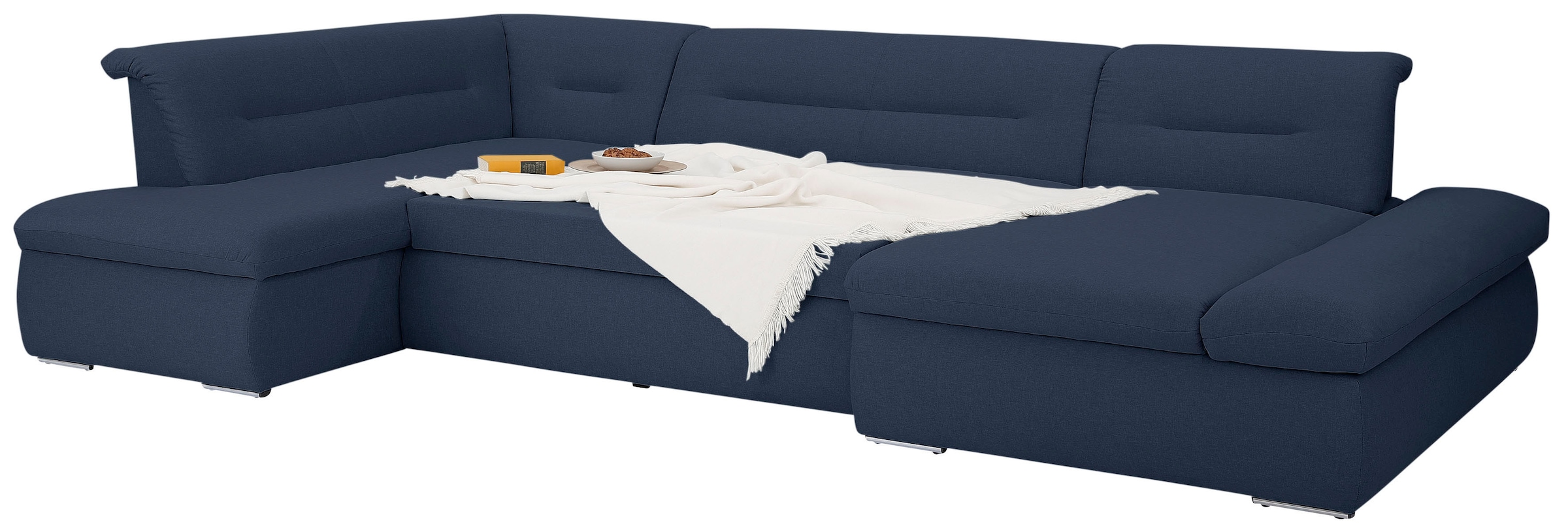 INOSIGN Wohnlandschaft »Avesa U-Form«, Wahlweise mit Armteilverstellung und Bettfunktion, B/T/H: 355/216/80cm