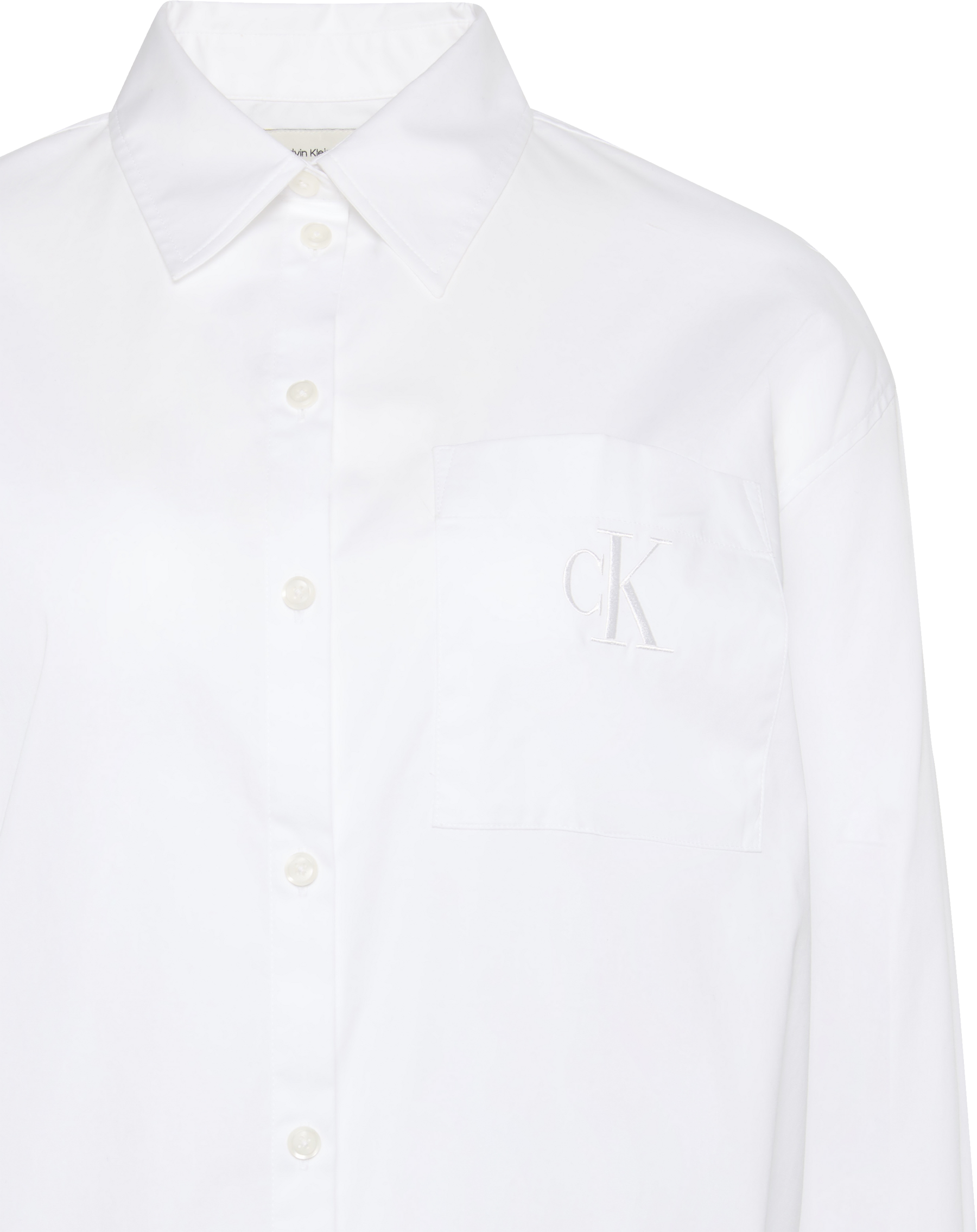 Calvin Klein Jeans Blouse chemise coupe décontractée, broderie sur la poche poitrine